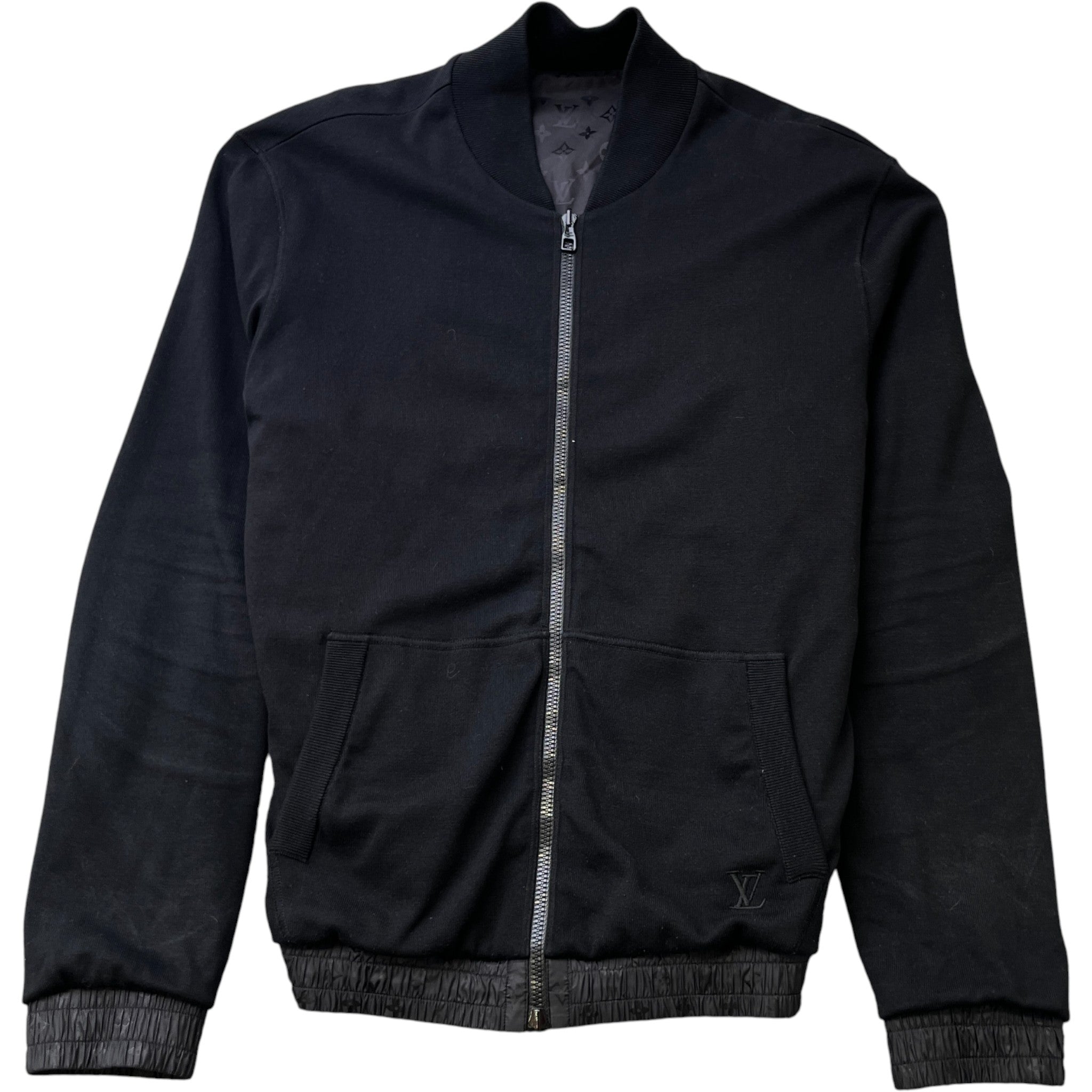 Men's Monogram Reversible Light Bomber Jacket Black Size XL
