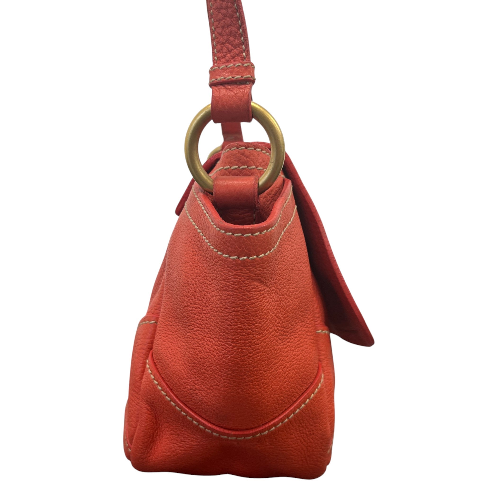 Women's Vitello Daino Crossbody Bag Orange