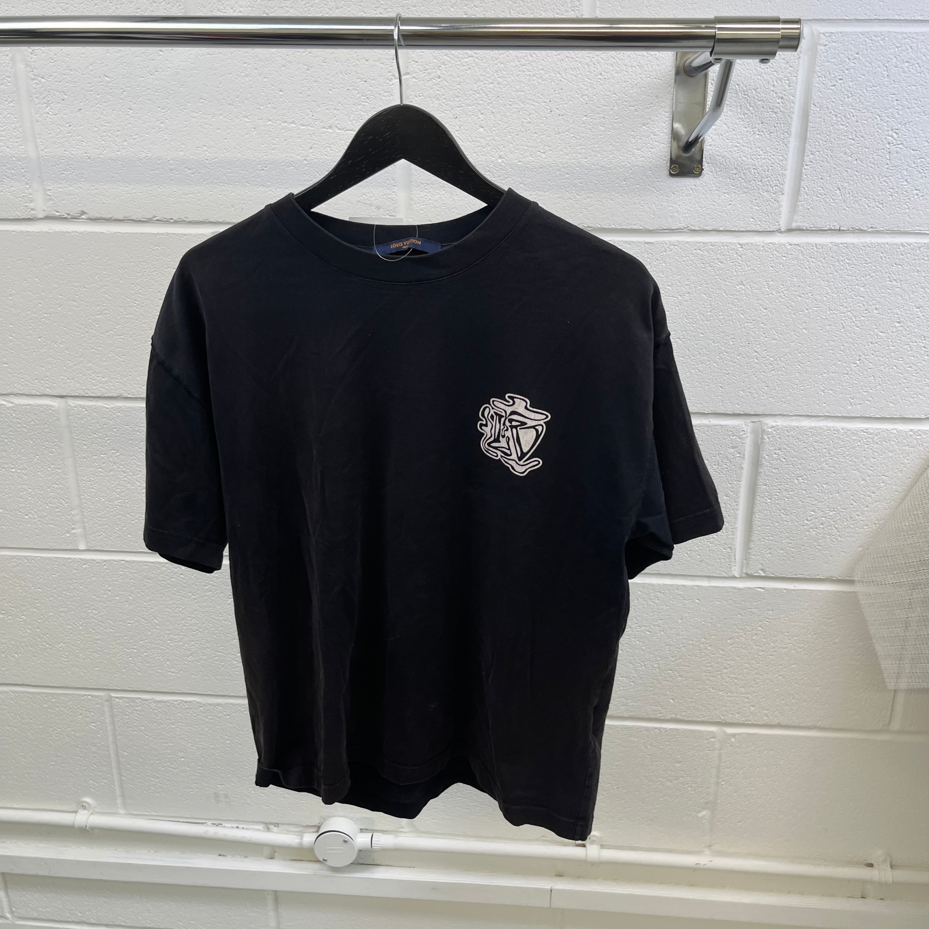 Men's Smoke Graphic T-Shirt Black Size M