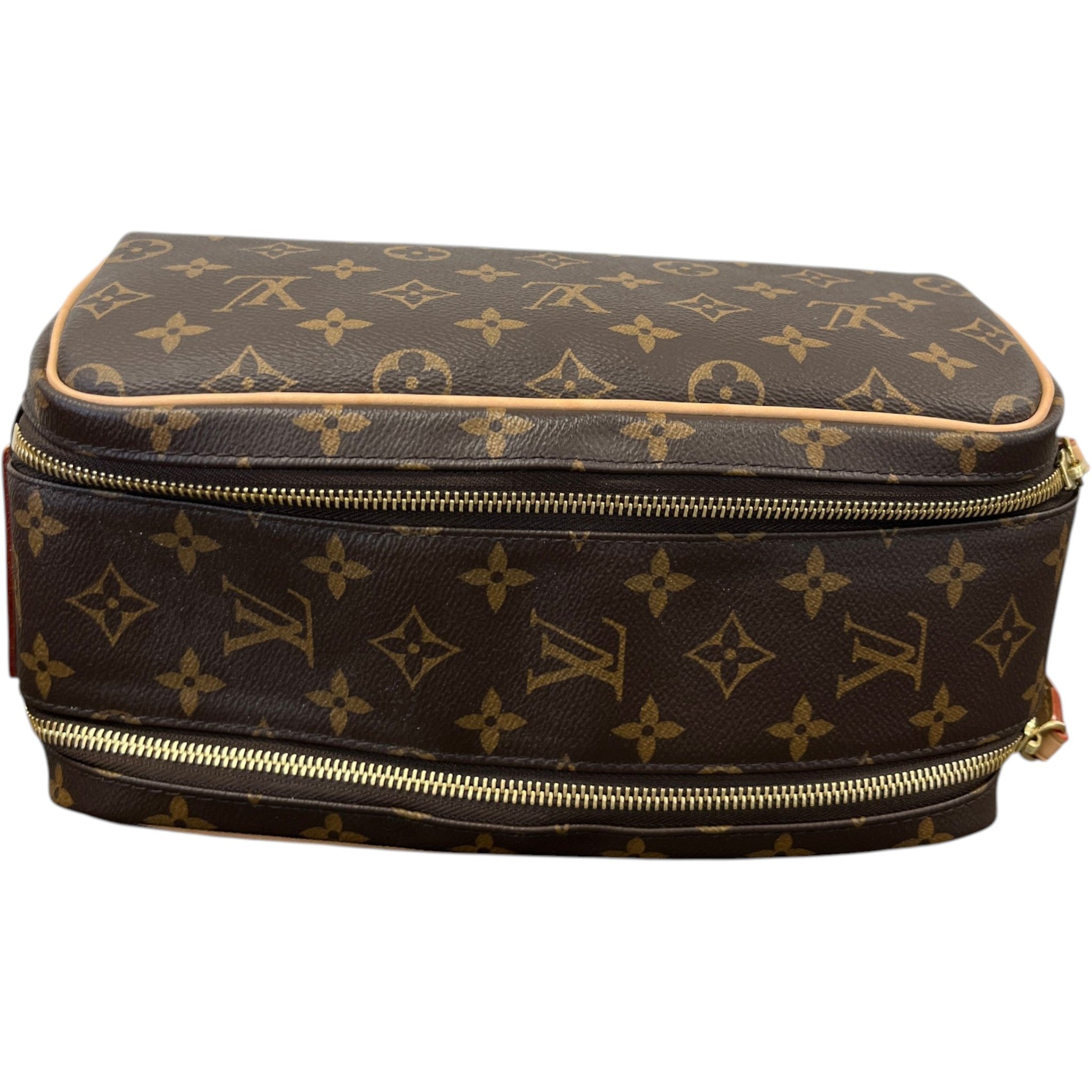 Men's Monogram Dopp Kit Toiletry Bag Brown