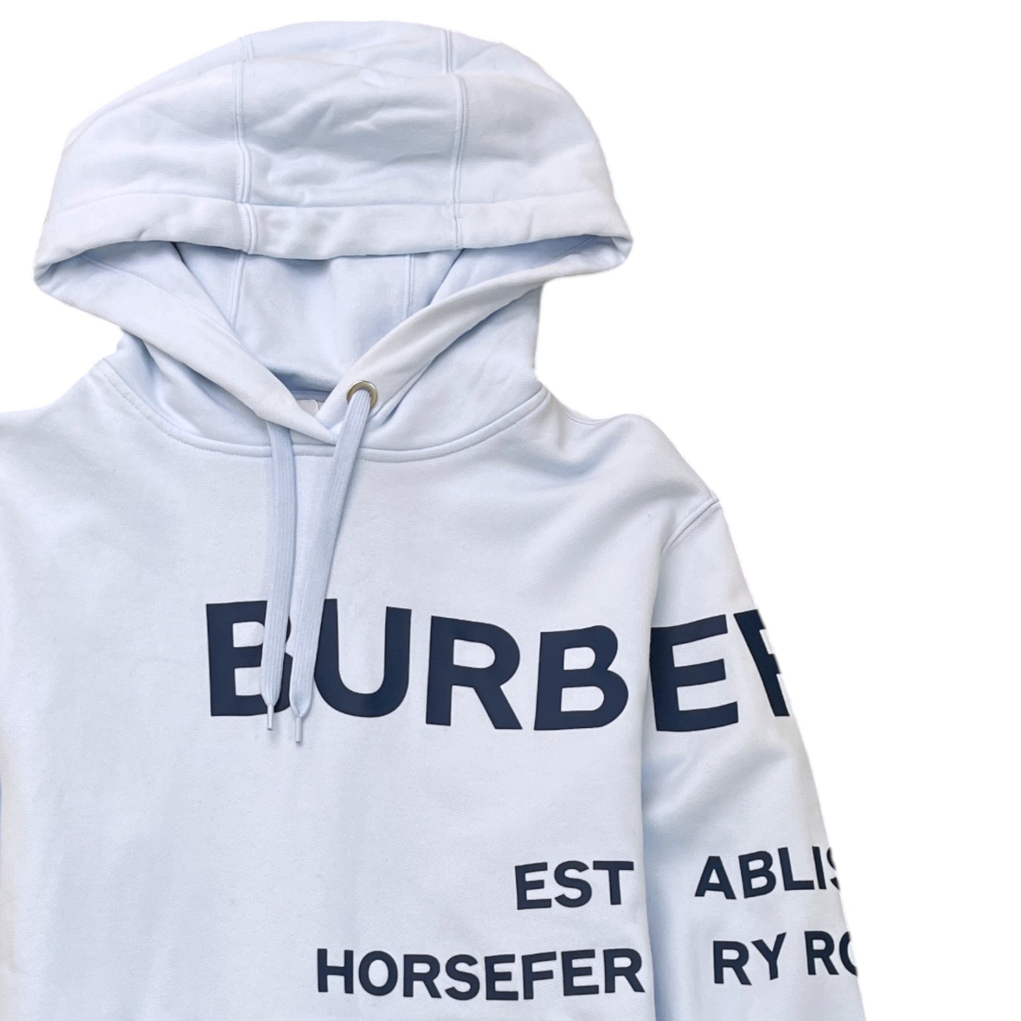 Men's Horeferry Print Hoodie Blue Size S