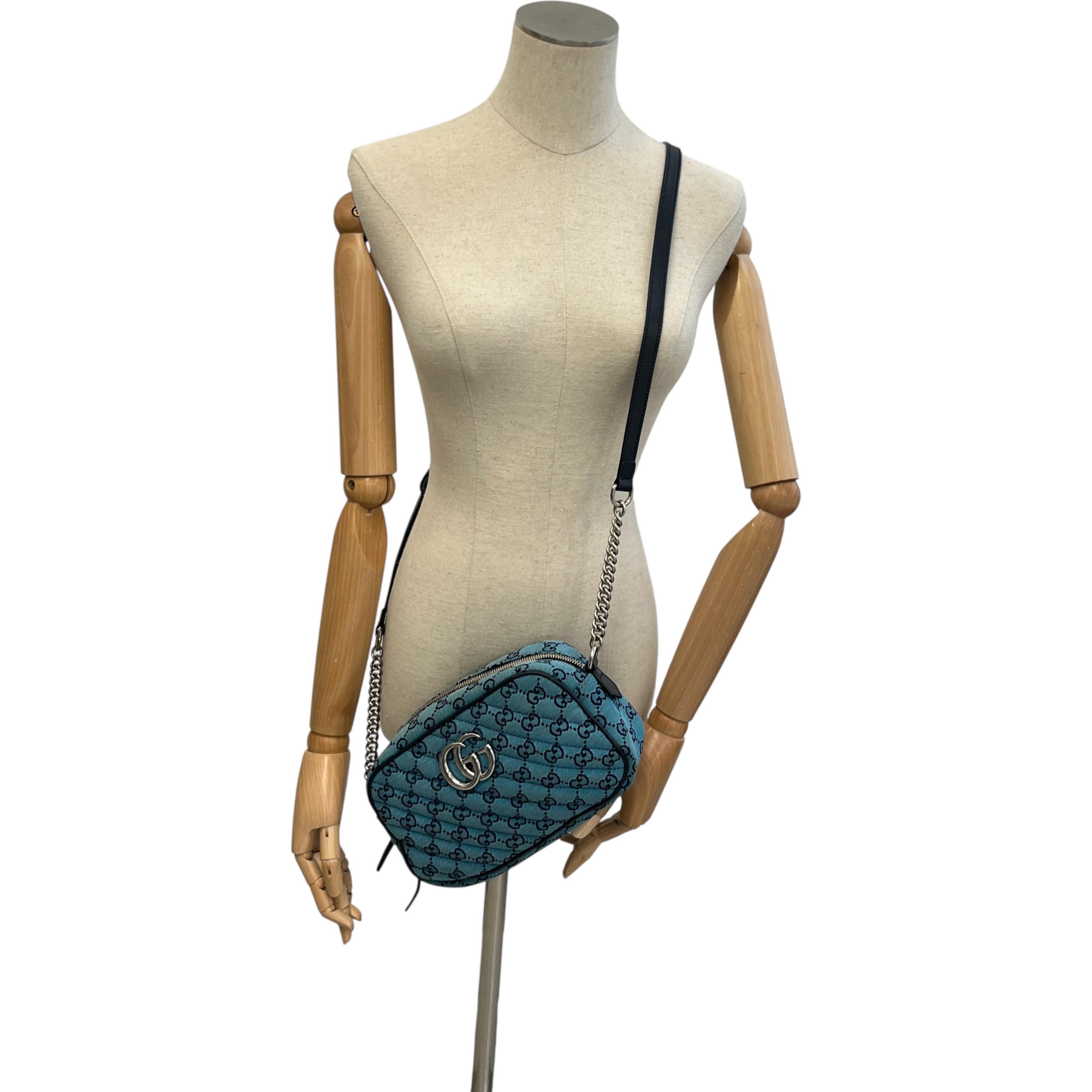 Women's Gg Marmont Camera Bag Blue