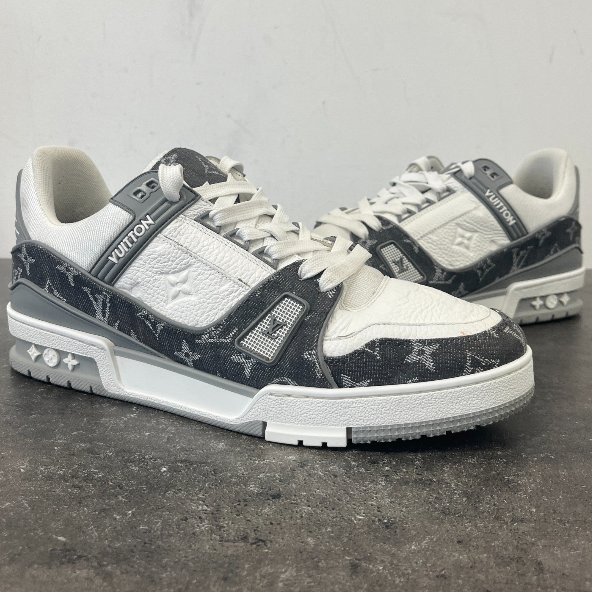 Men's Lv Denim Low Trainers Grey Size EU 43 / UK 9