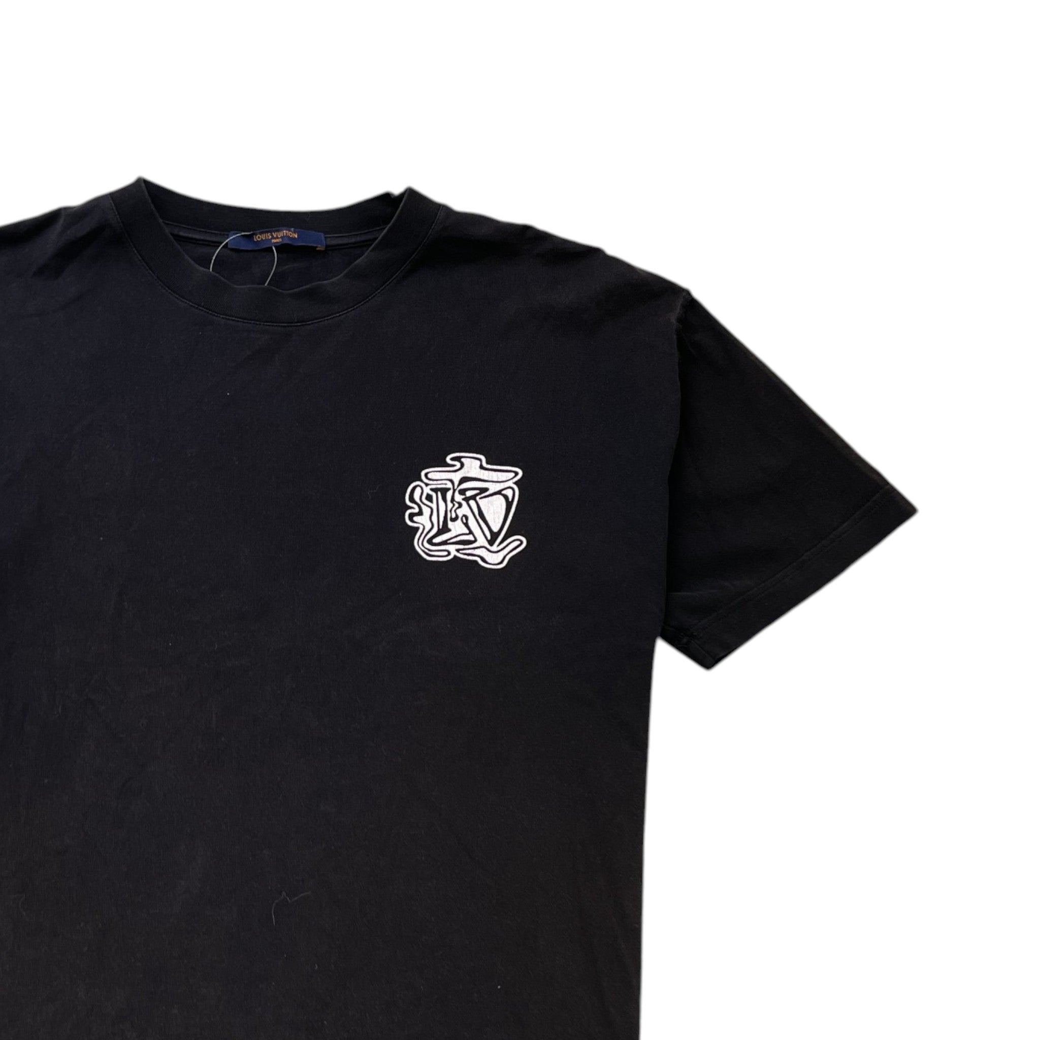 Men's Smoke Graphic T-Shirt Black Size M
