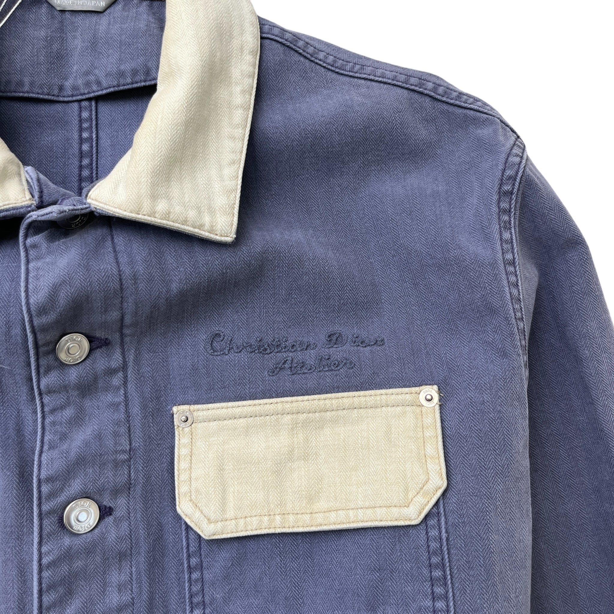 Men's Embroidered Logo Jacket Blue Size IT 52 / XL