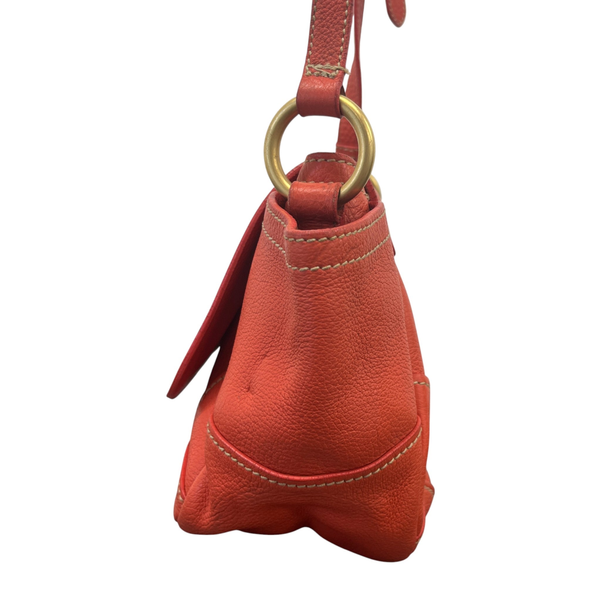 Women's Vitello Daino Crossbody Bag Orange