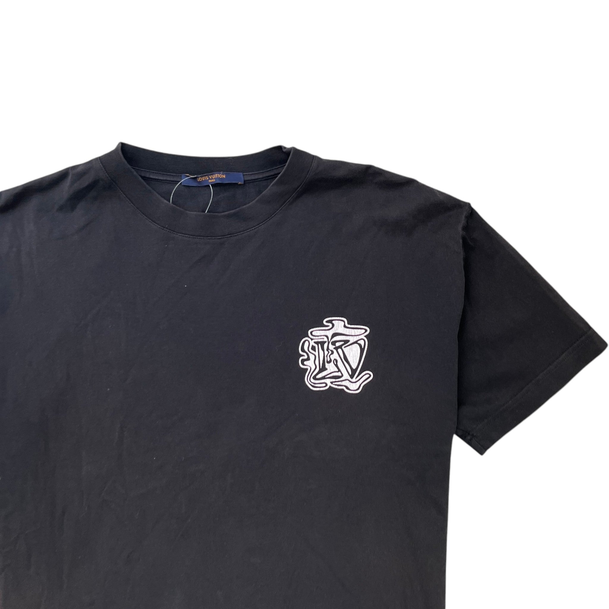 Men's Smoke Graphic T-Shirt Black Size M