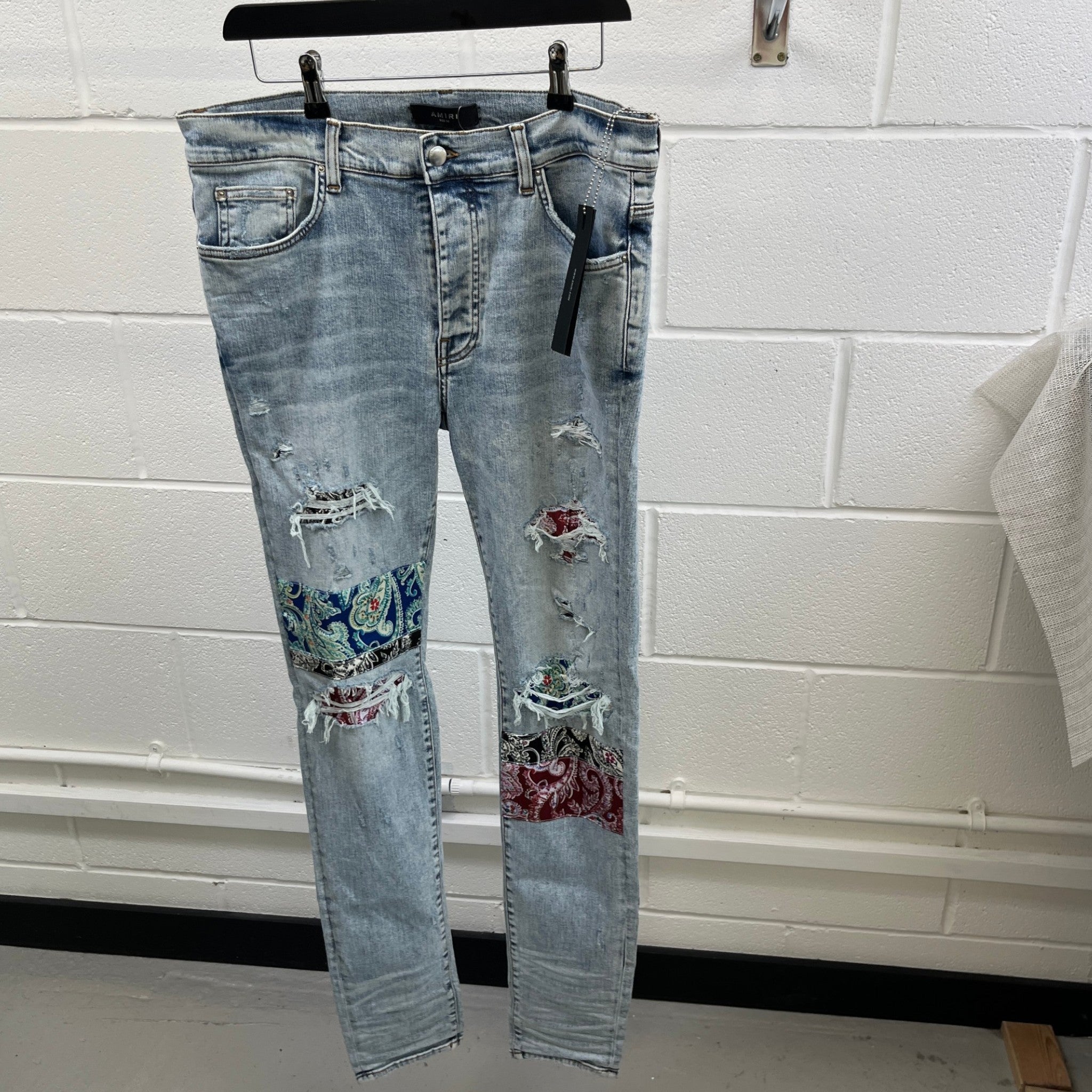 Men's Pajama Art Patch Jeans Blue Size IT 52 / UK 36