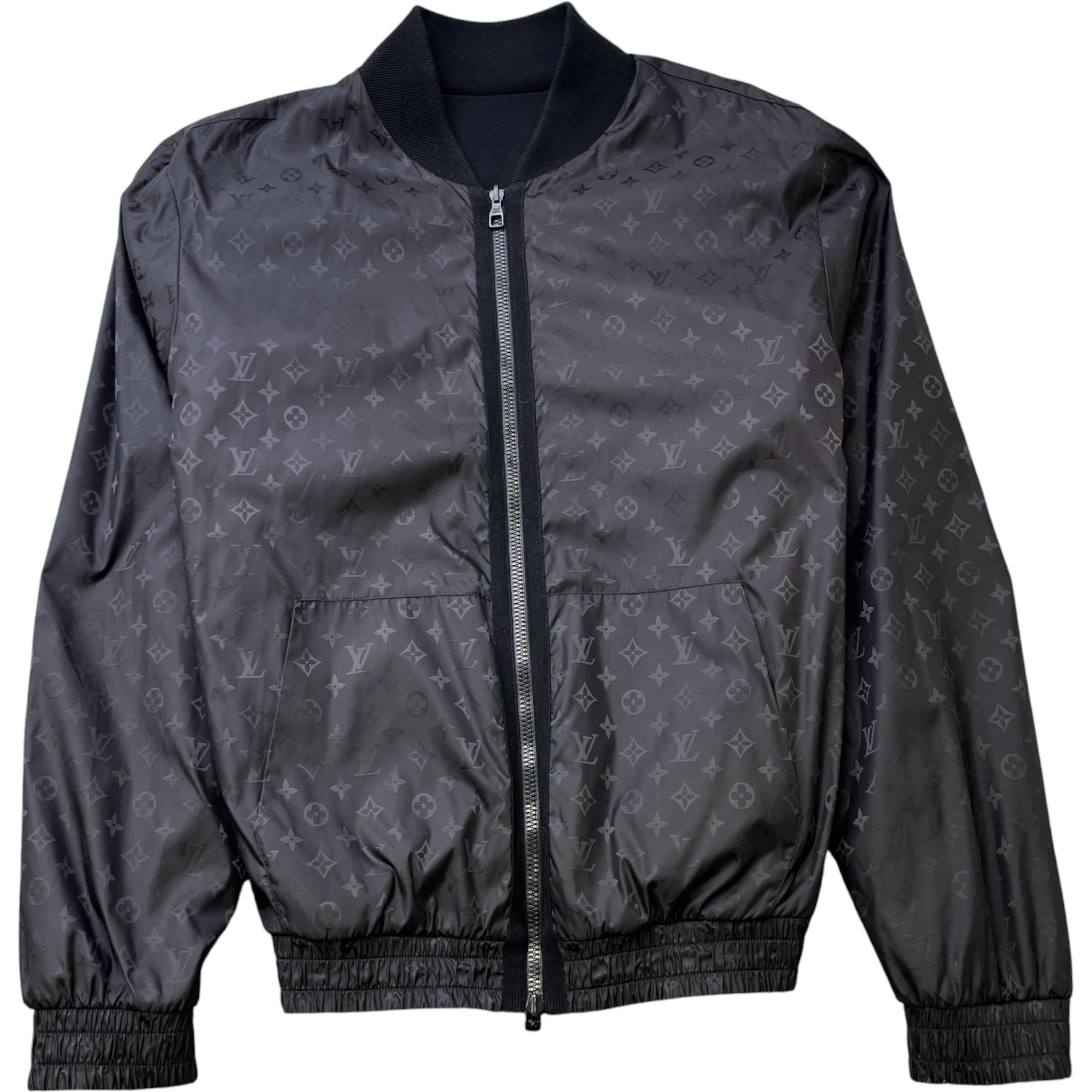 Men's Monogram Reversible Light Bomber Jacket Black Size XL