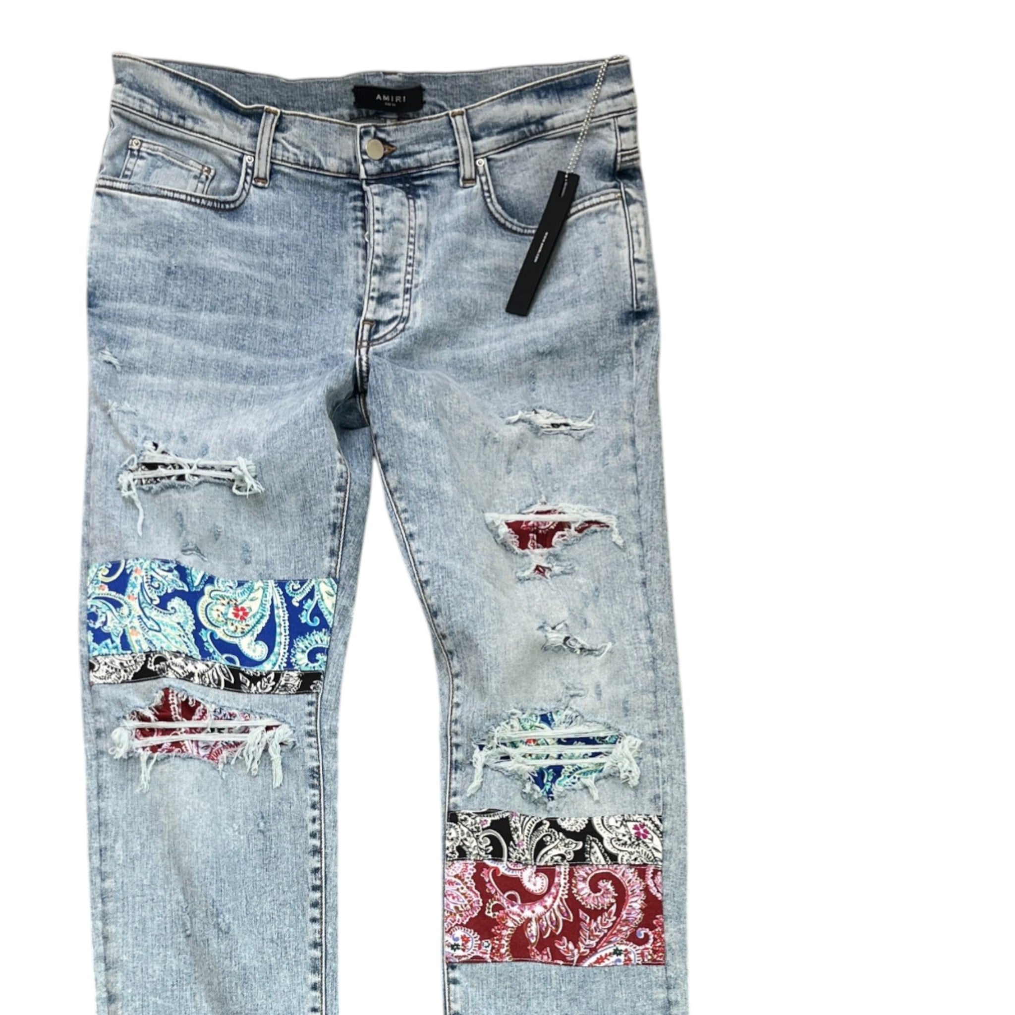 Men's Pajama Art Patch Jeans Blue Size IT 52 / UK 36