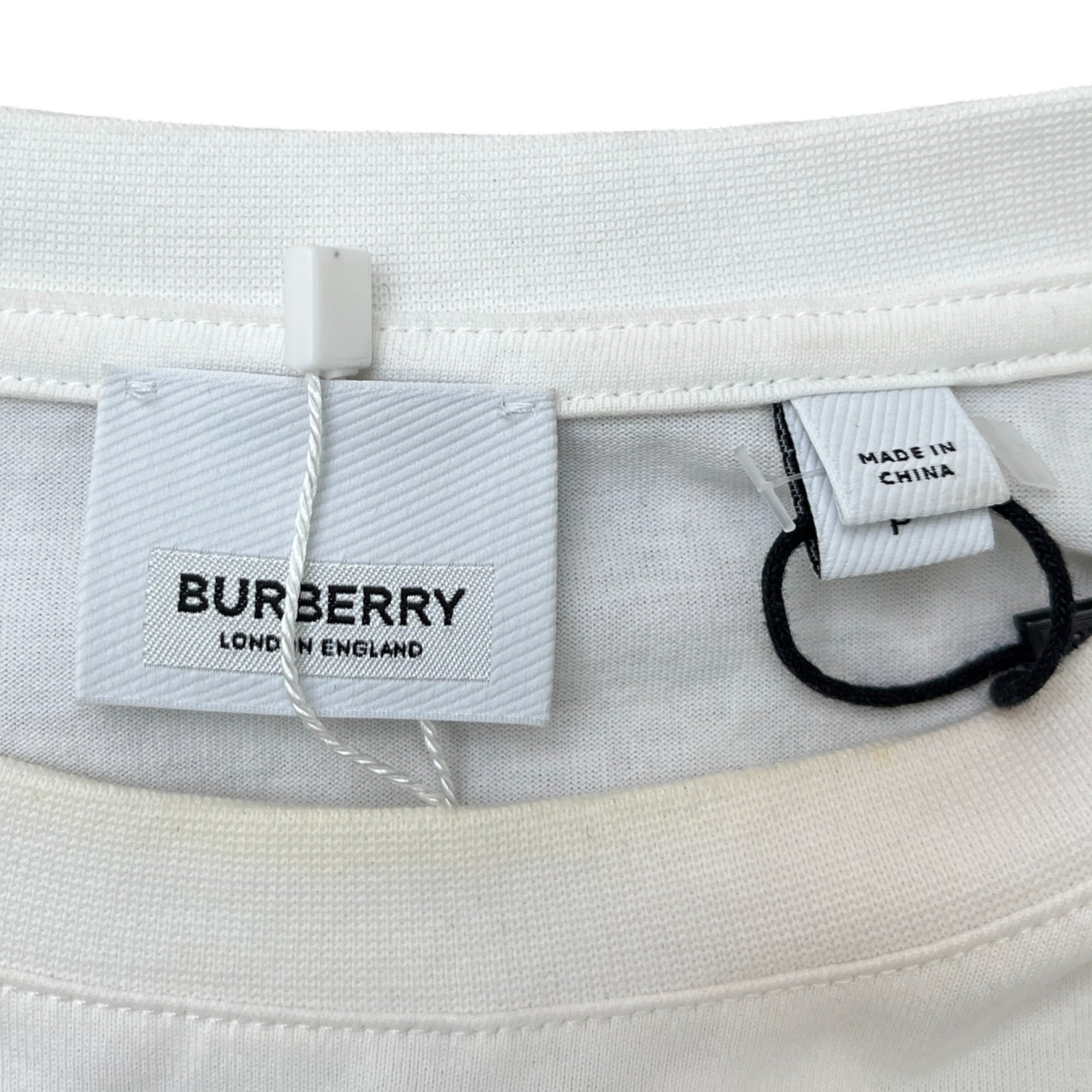 Men's Embroidered Logo T-Shirt White Size S