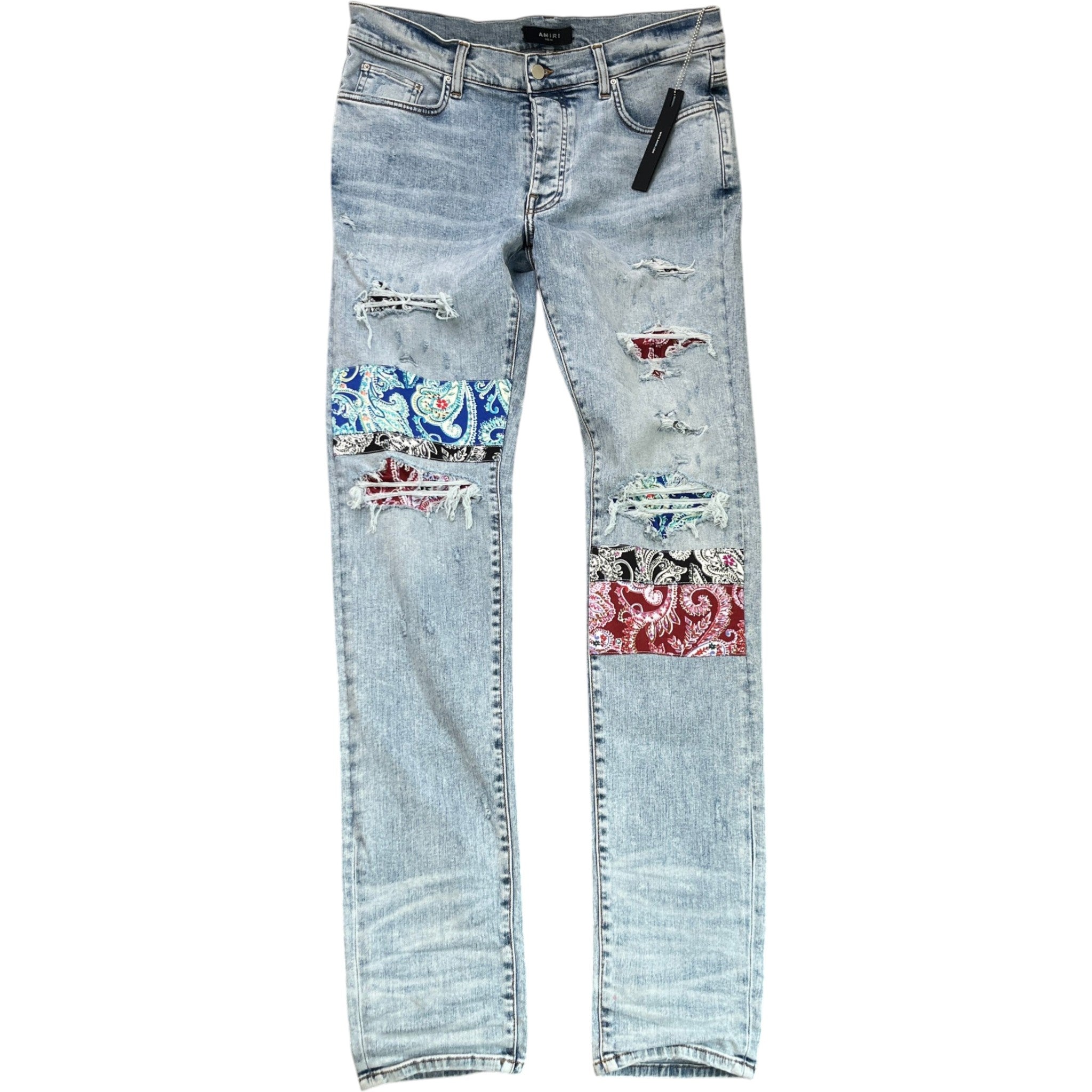 Men's Pajama Art Patch Jeans Blue Size IT 52 / UK 36