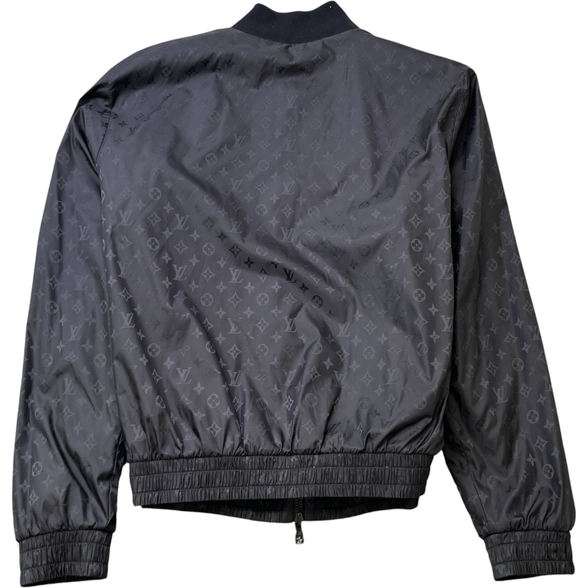 Men's Monogram Reversible Light Bomber Jacket Black Size XL
