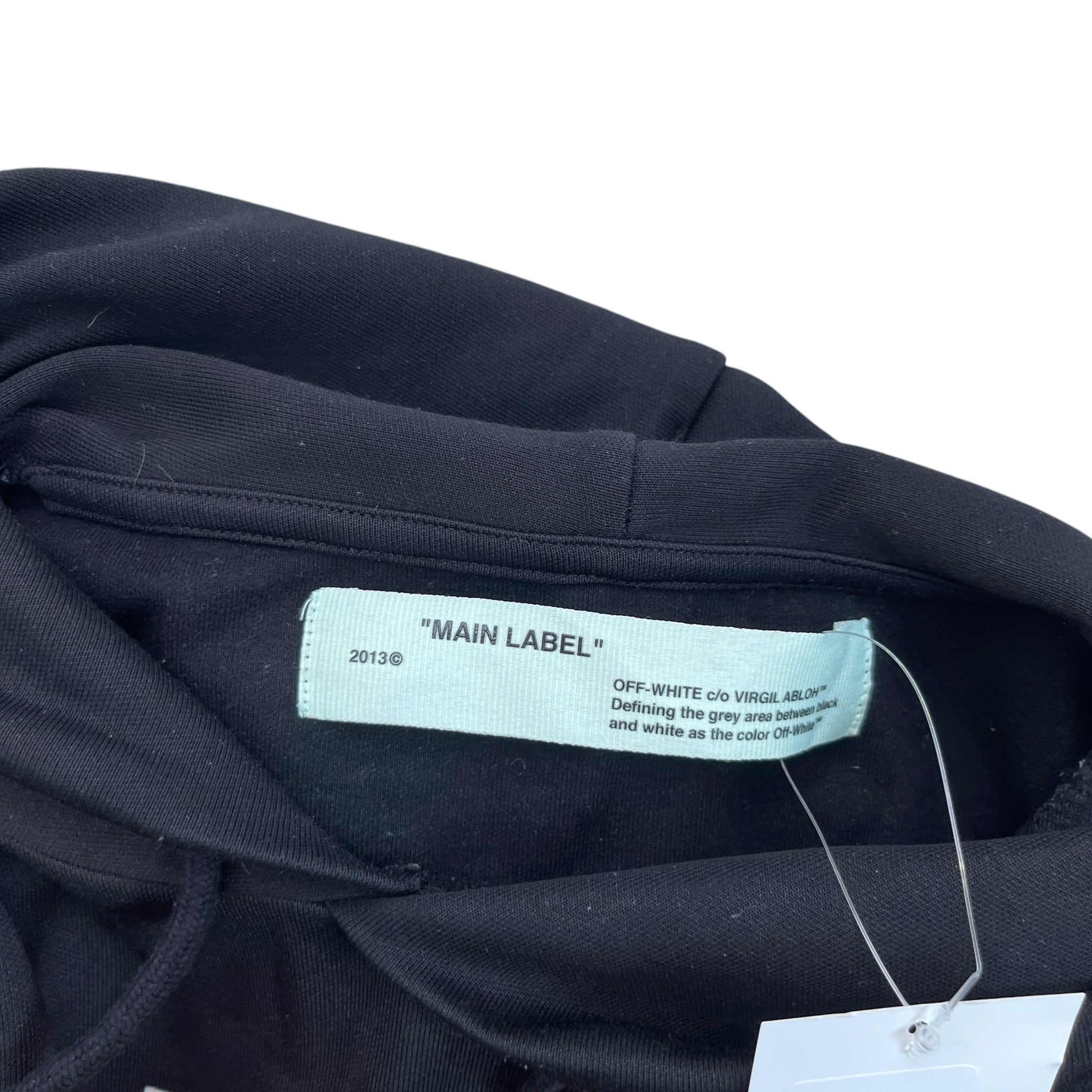 Men's Logo Print Hoodie Black Size S