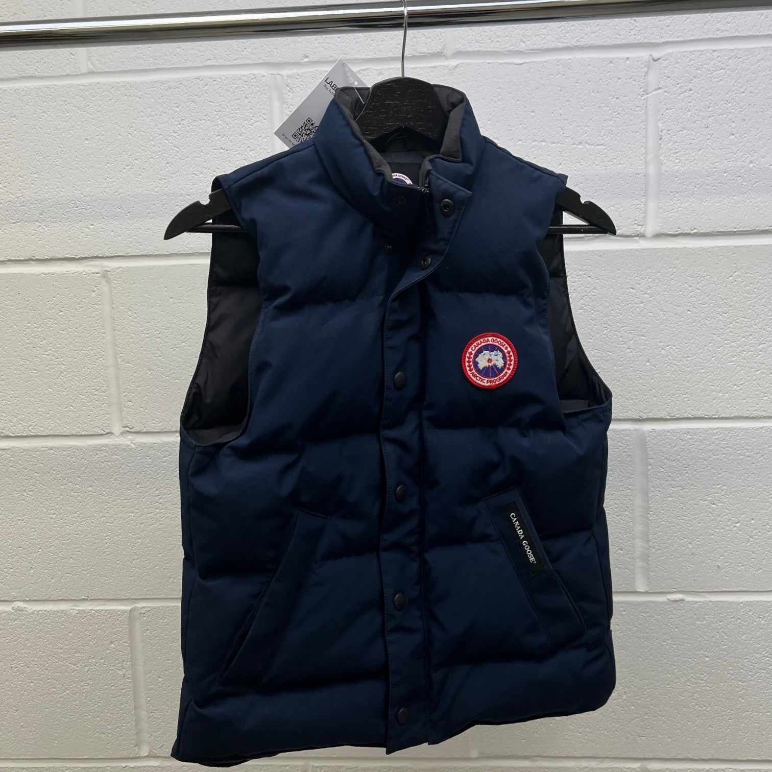 Men's Junior Freestyle Crew Vest Gilet Navy Size Age 14-16