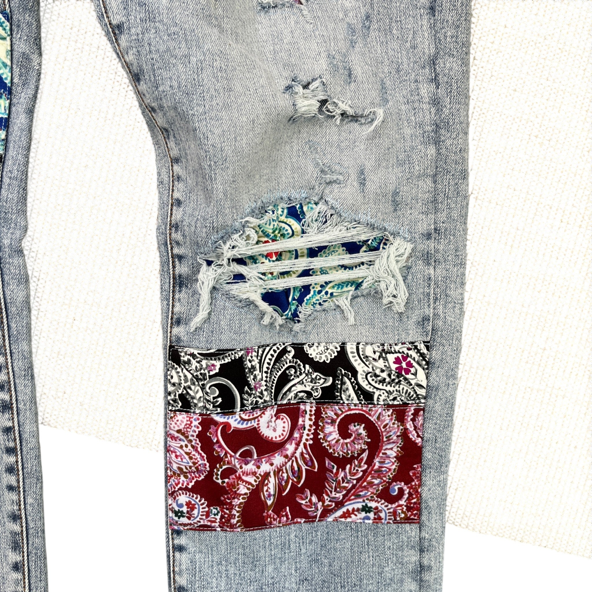 Men's Pajama Art Patch Jeans Blue Size IT 52 / UK 36