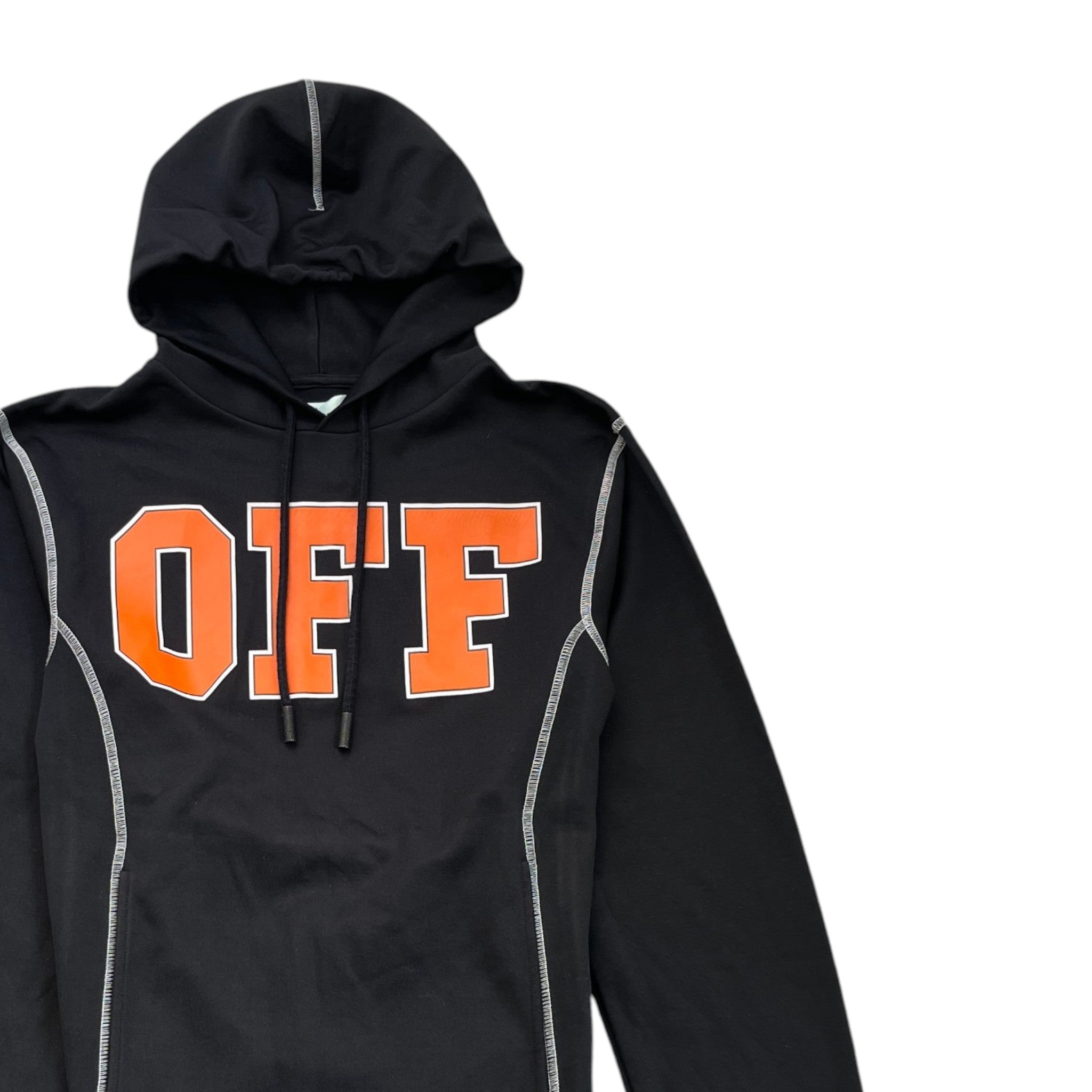 Men's Logo Print Hoodie Black Size S