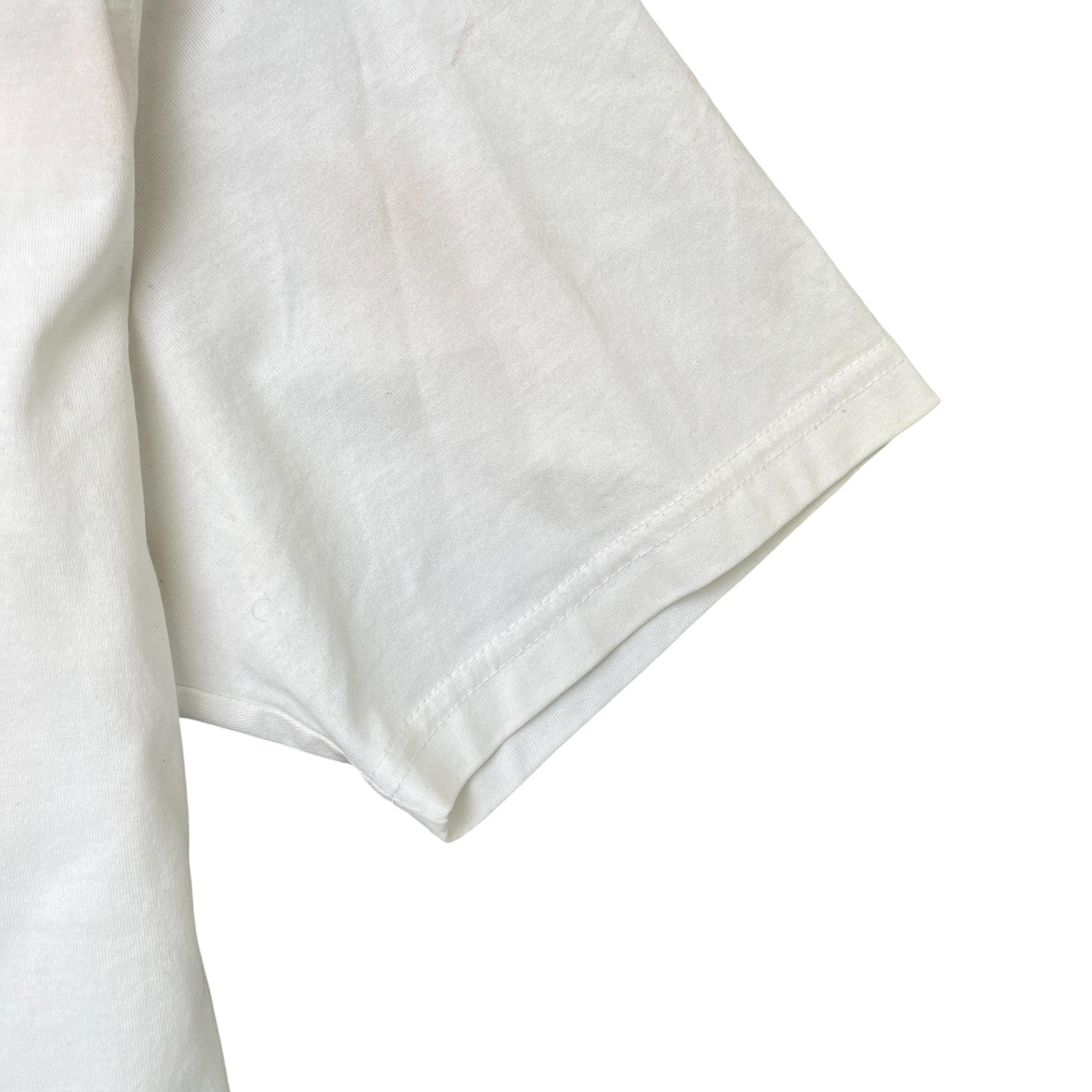 Men's Embroidered Logo T-Shirt White Size S