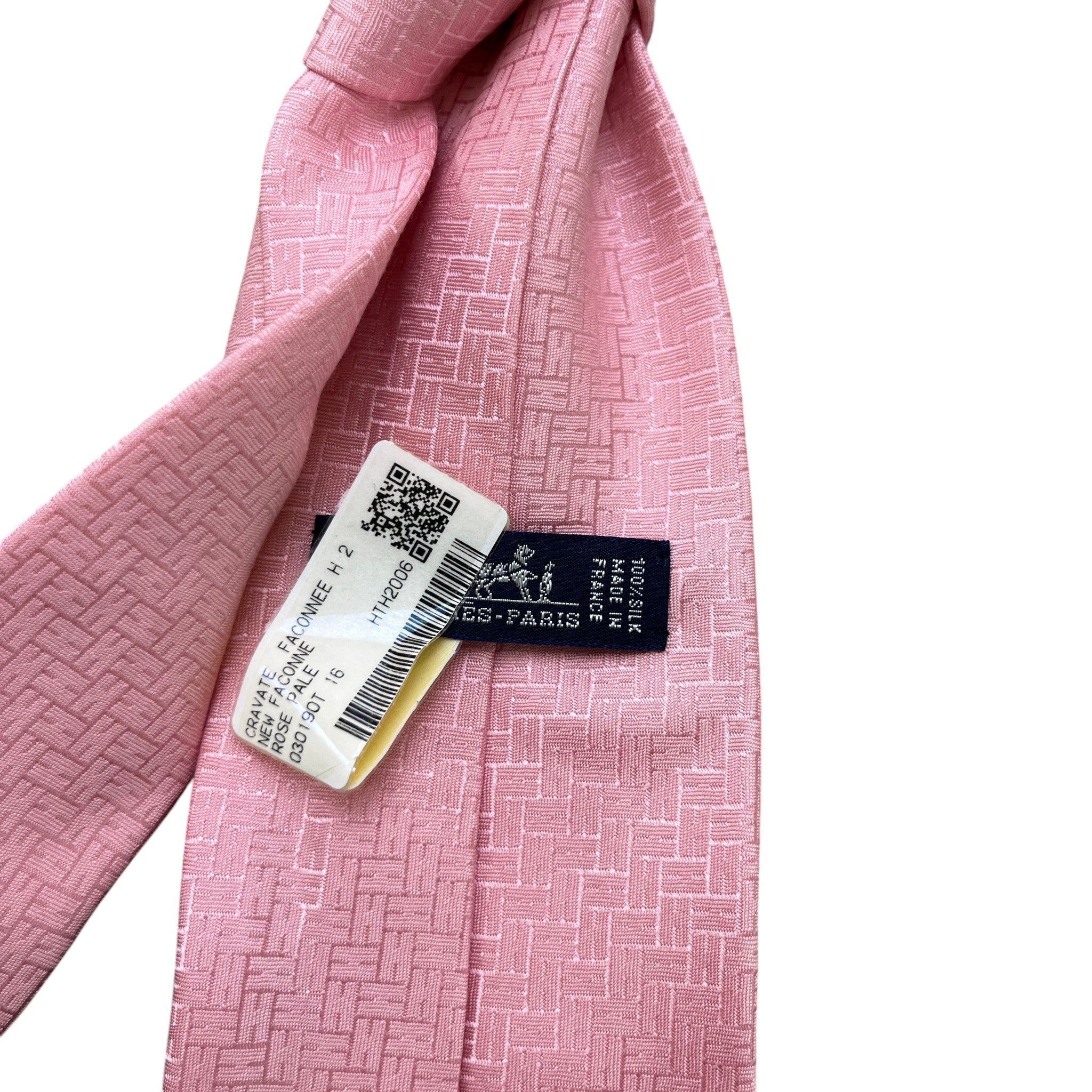 Men's Faconnee H Bicolore Tie Pink