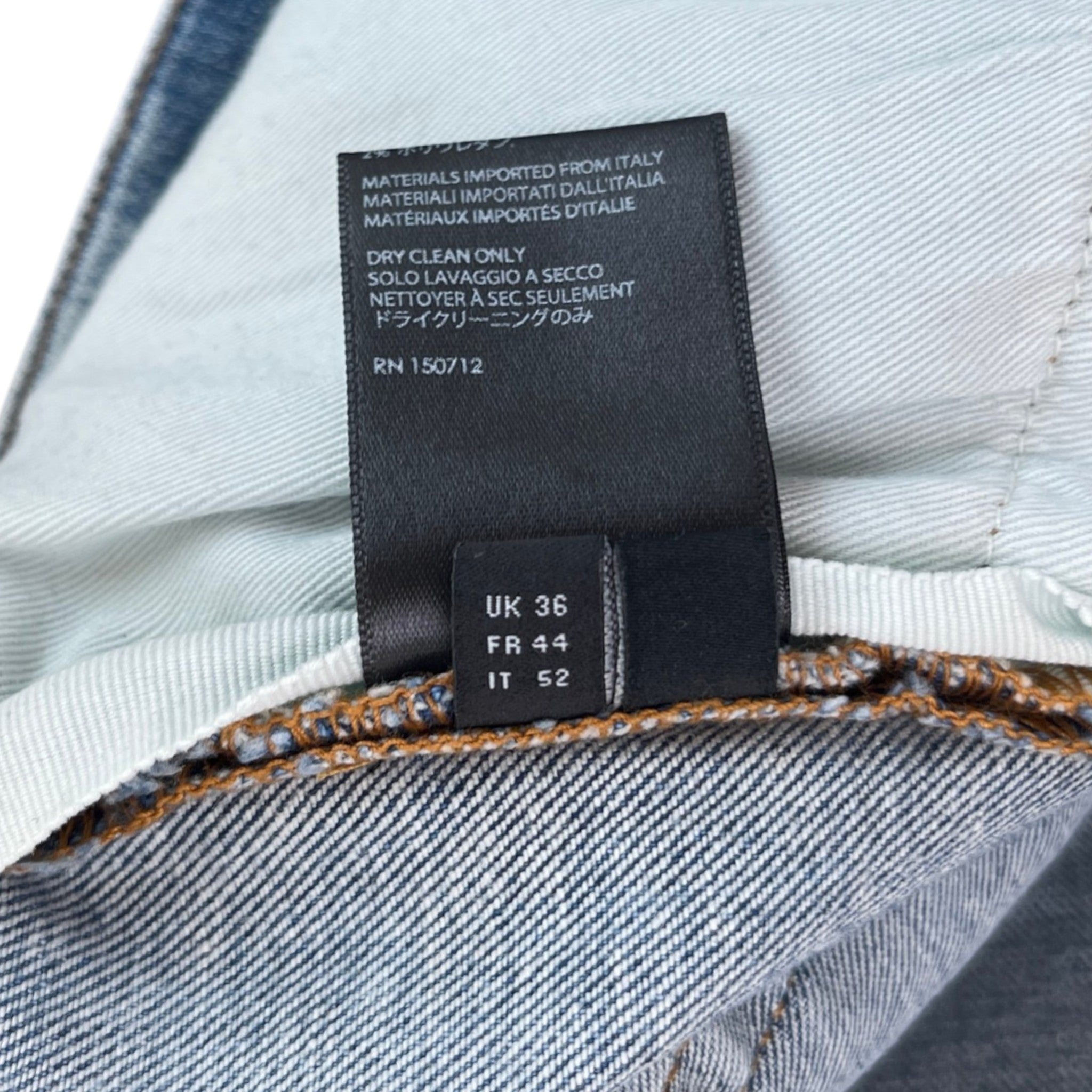 Men's Pajama Art Patch Jeans Blue Size IT 52 / UK 36