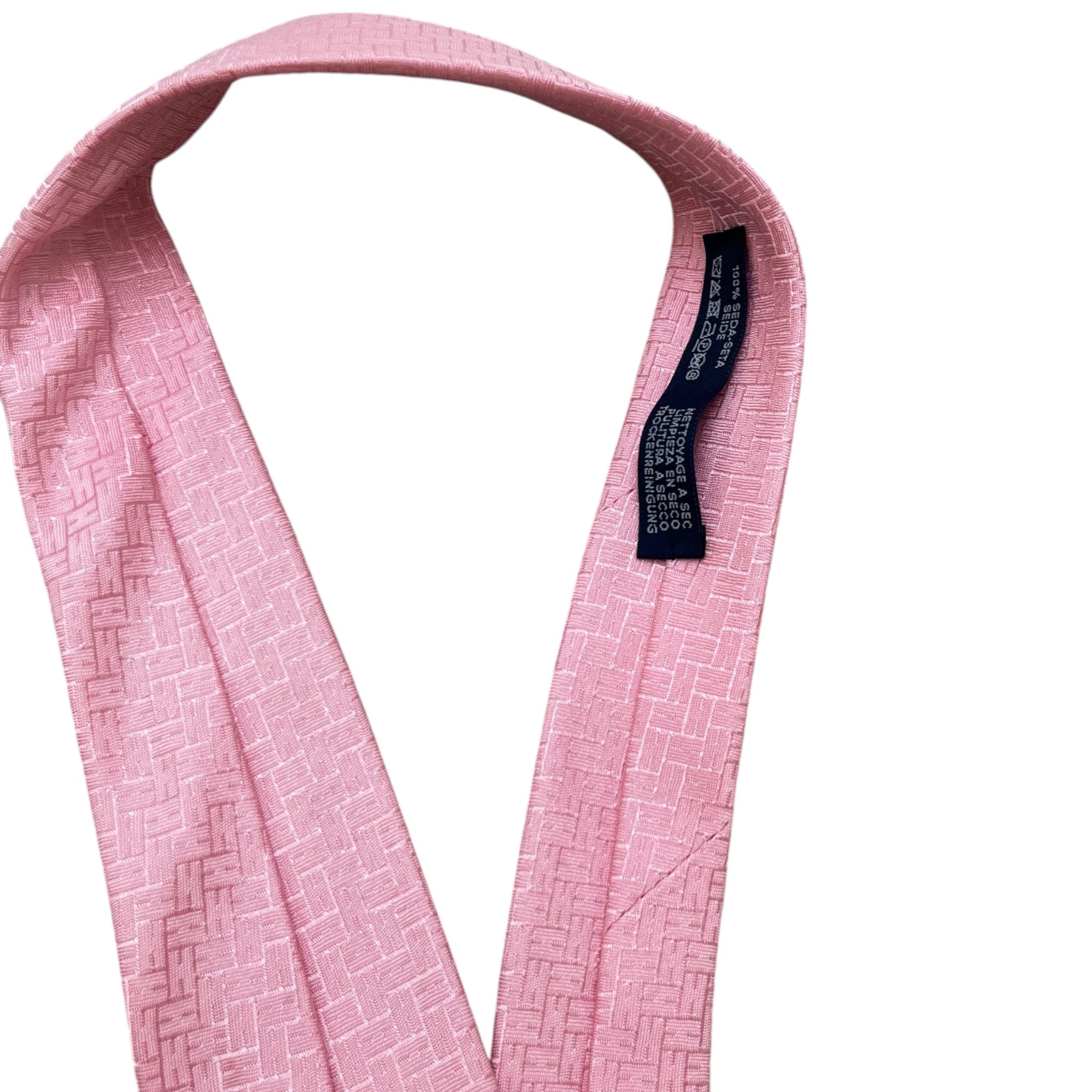 Men's Faconnee H Bicolore Tie Pink