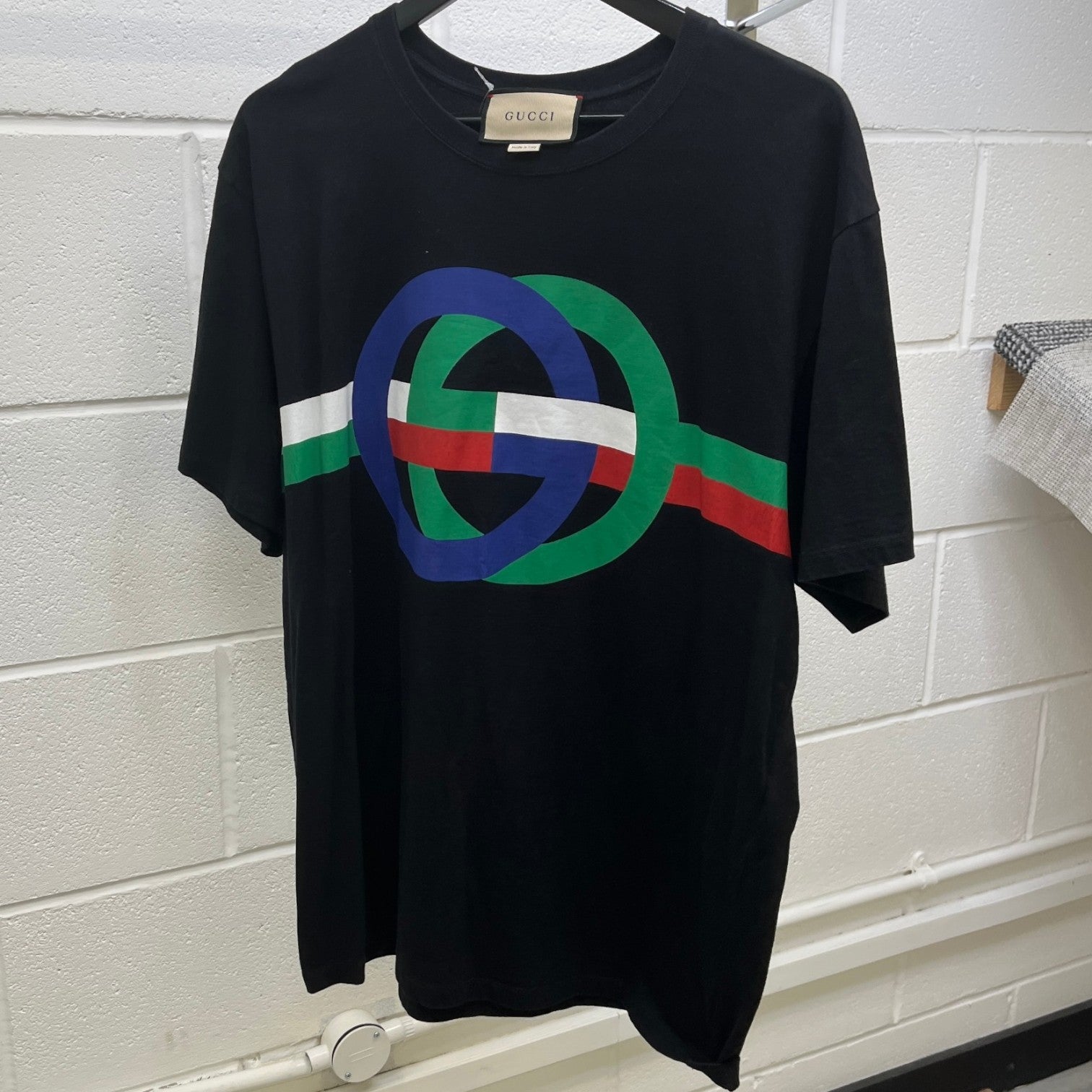 Men's Interlocking G T-Shirt Black Size XL