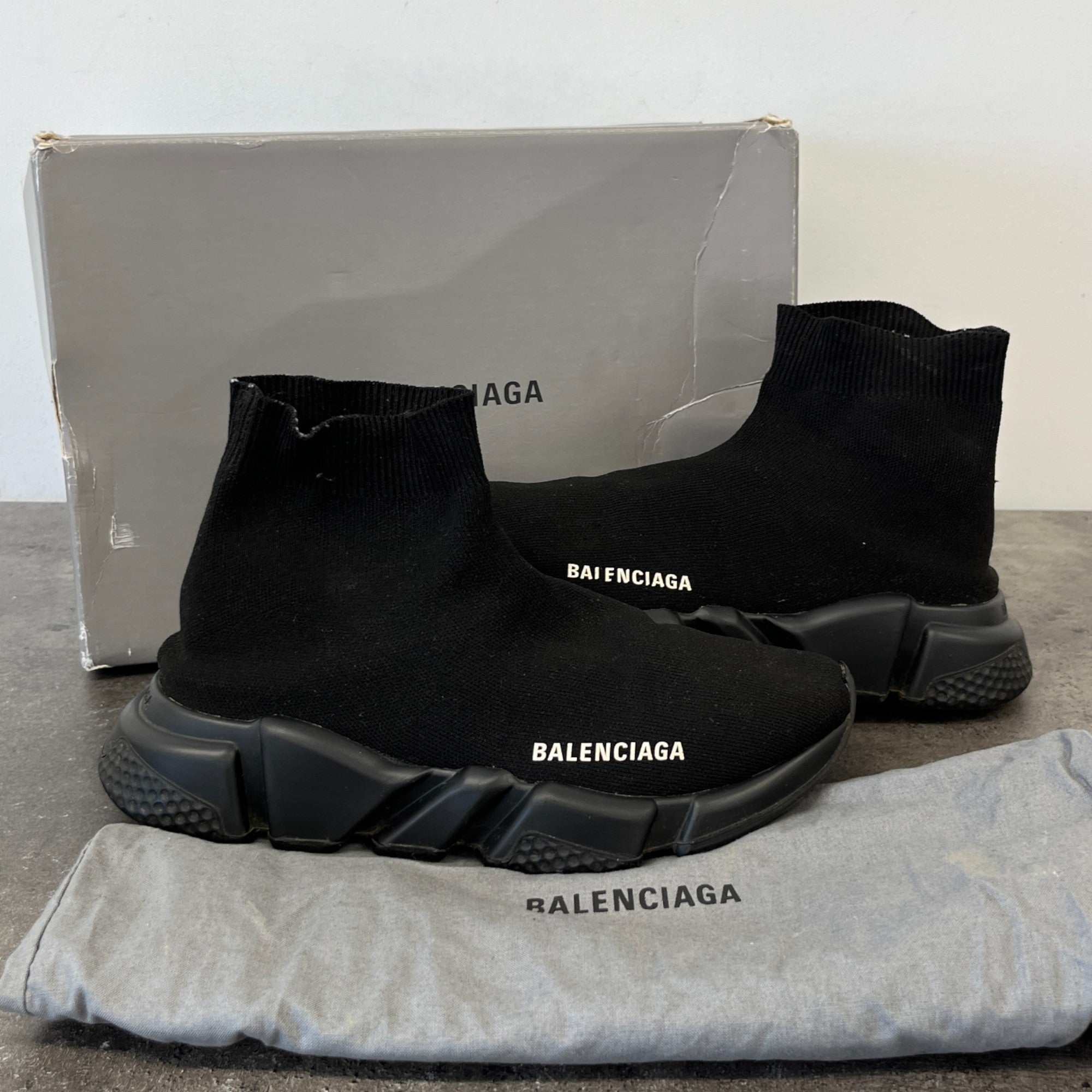 Women's Speed Sock High Trainers Black Size EU 38 / UK 5