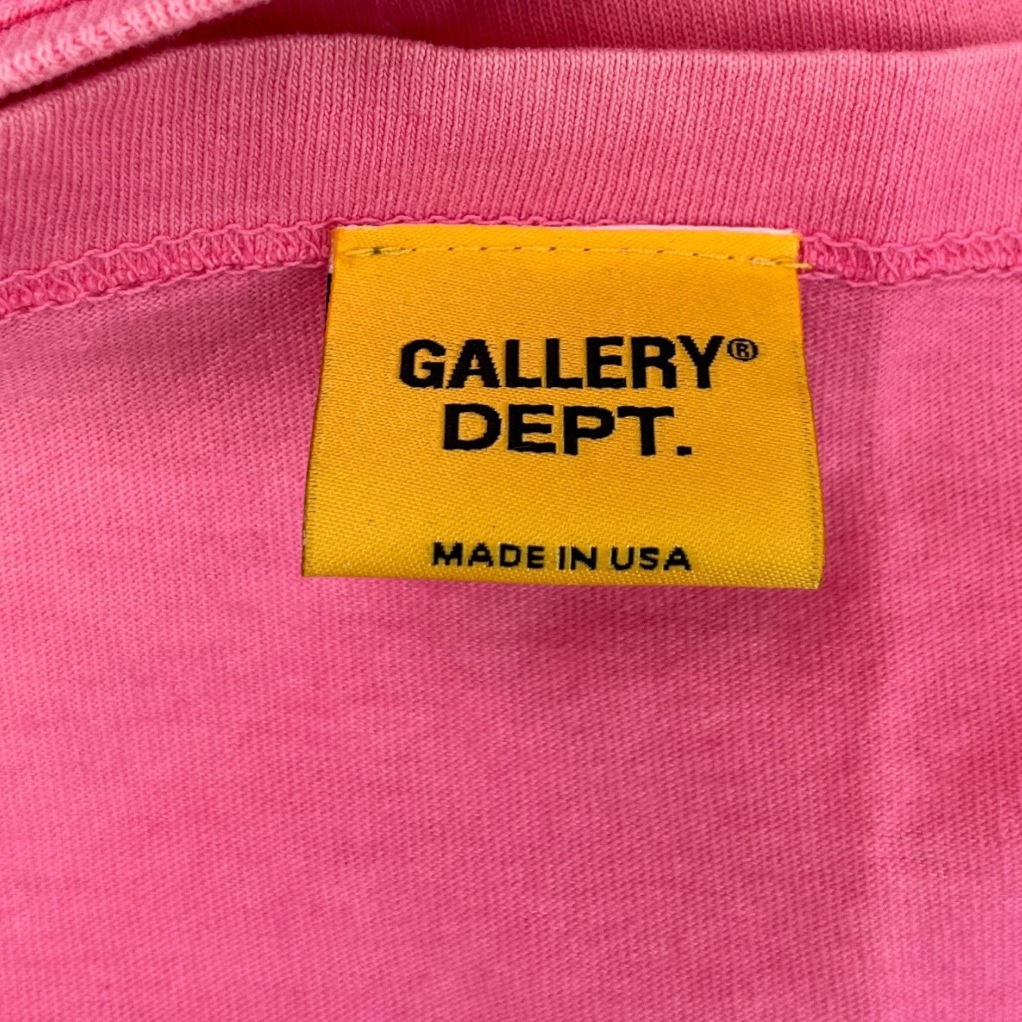 Men's Vintage Logo Painted T-Shirt Pink Size S