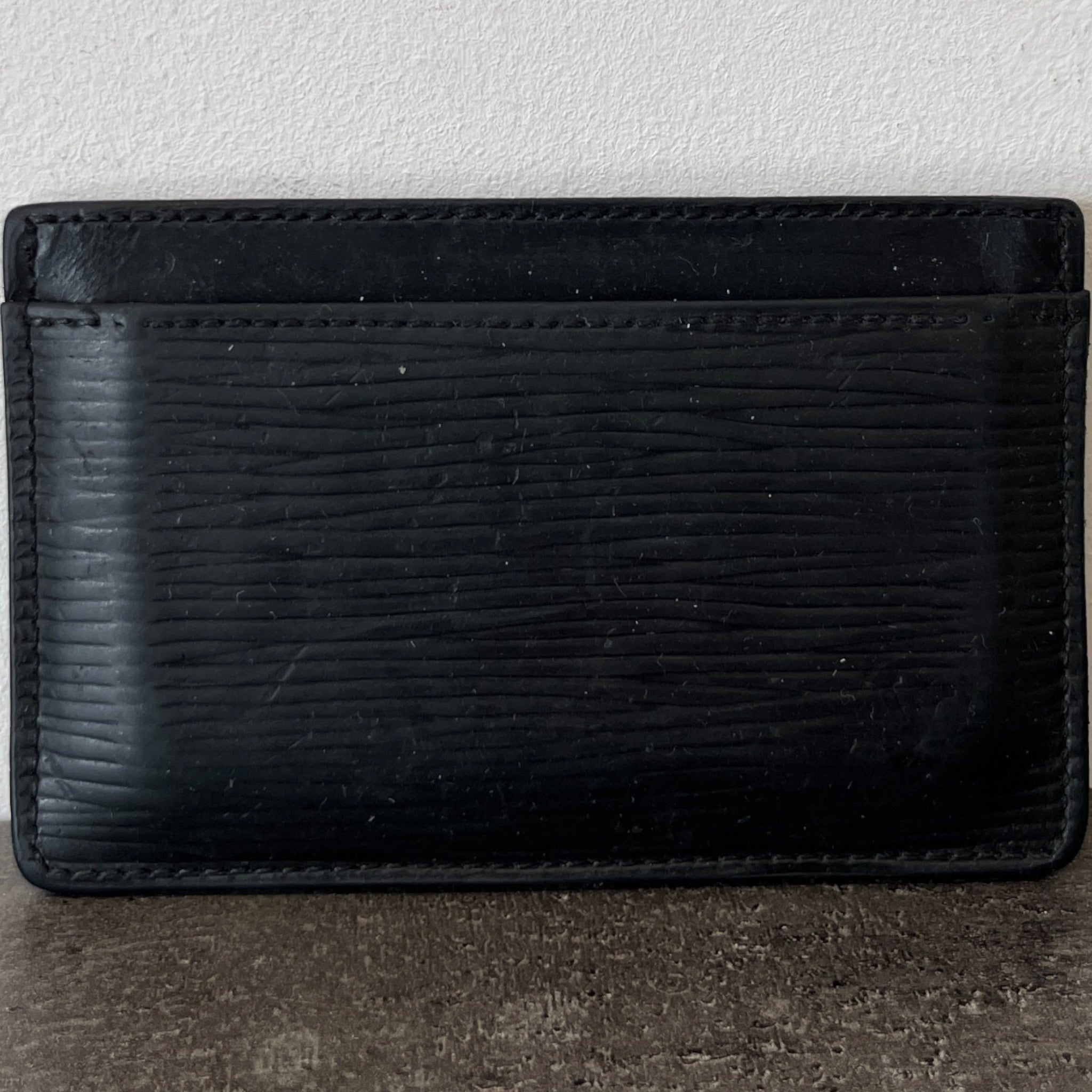 Epi Leather Card Holder Black