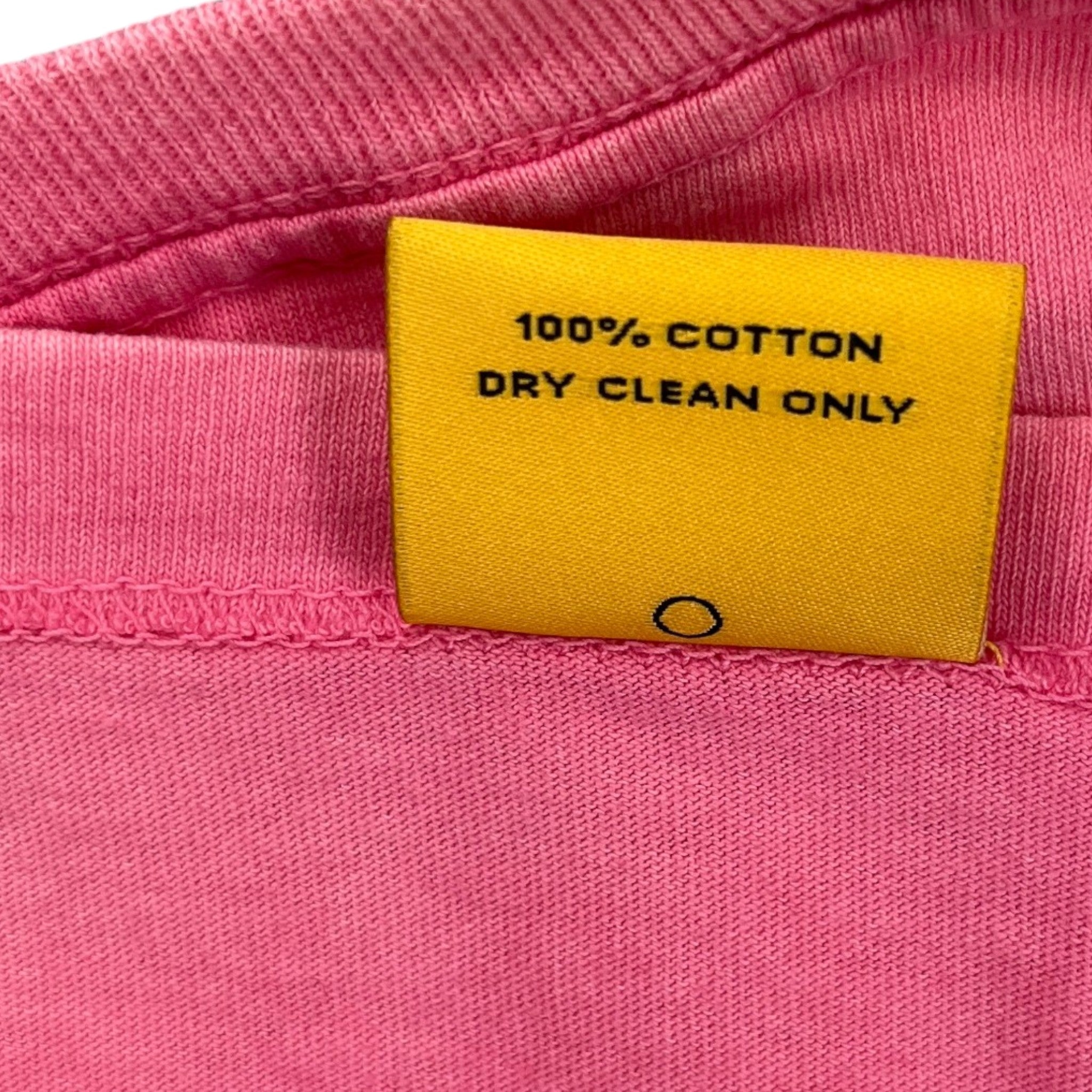 Men's Vintage Logo Painted T-Shirt Pink Size S