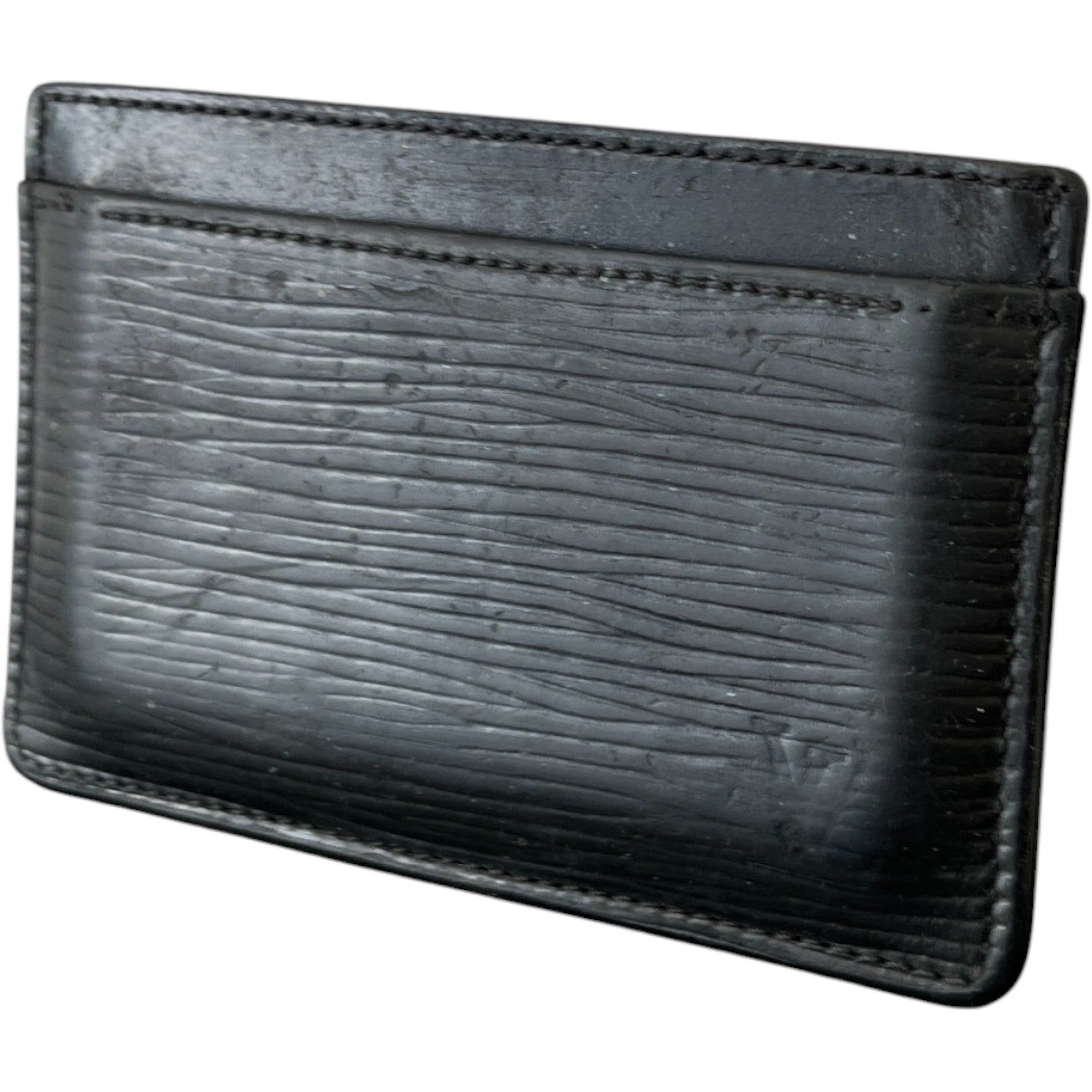 Epi Leather Card Holder Black