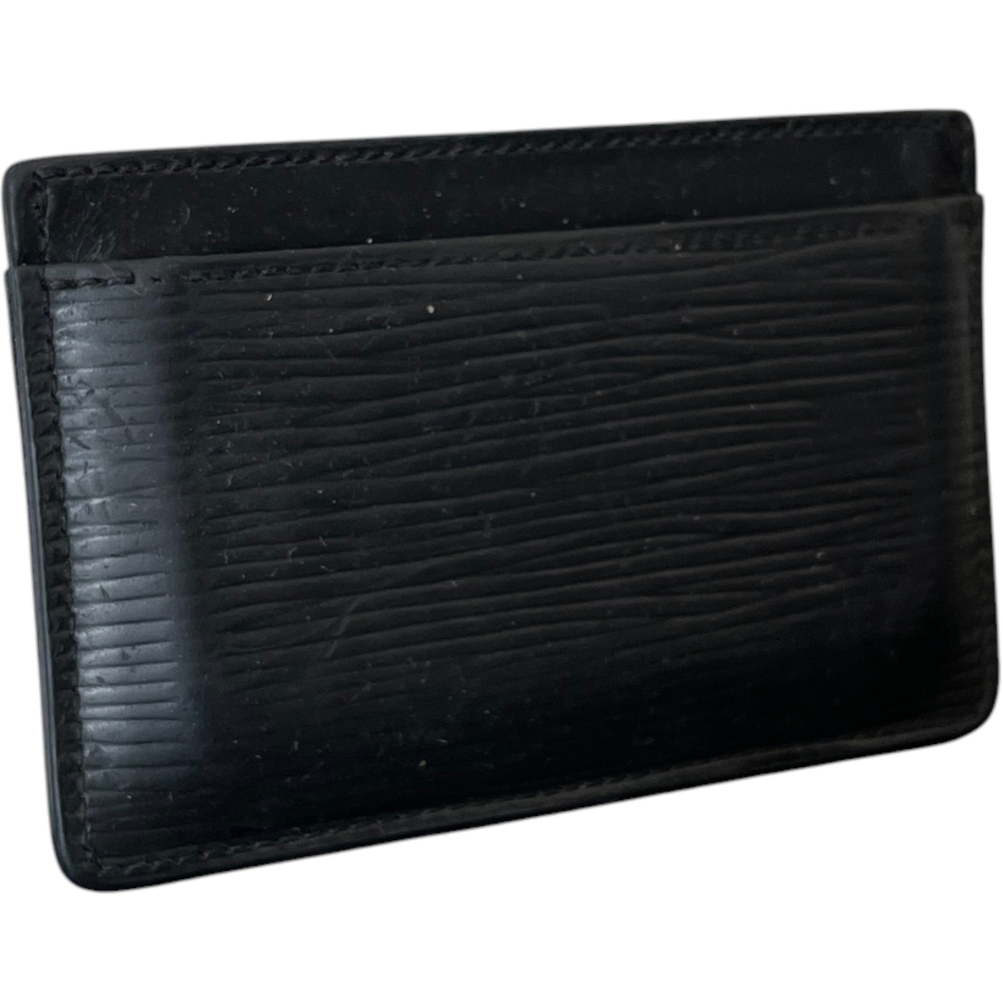 Epi Leather Card Holder Black