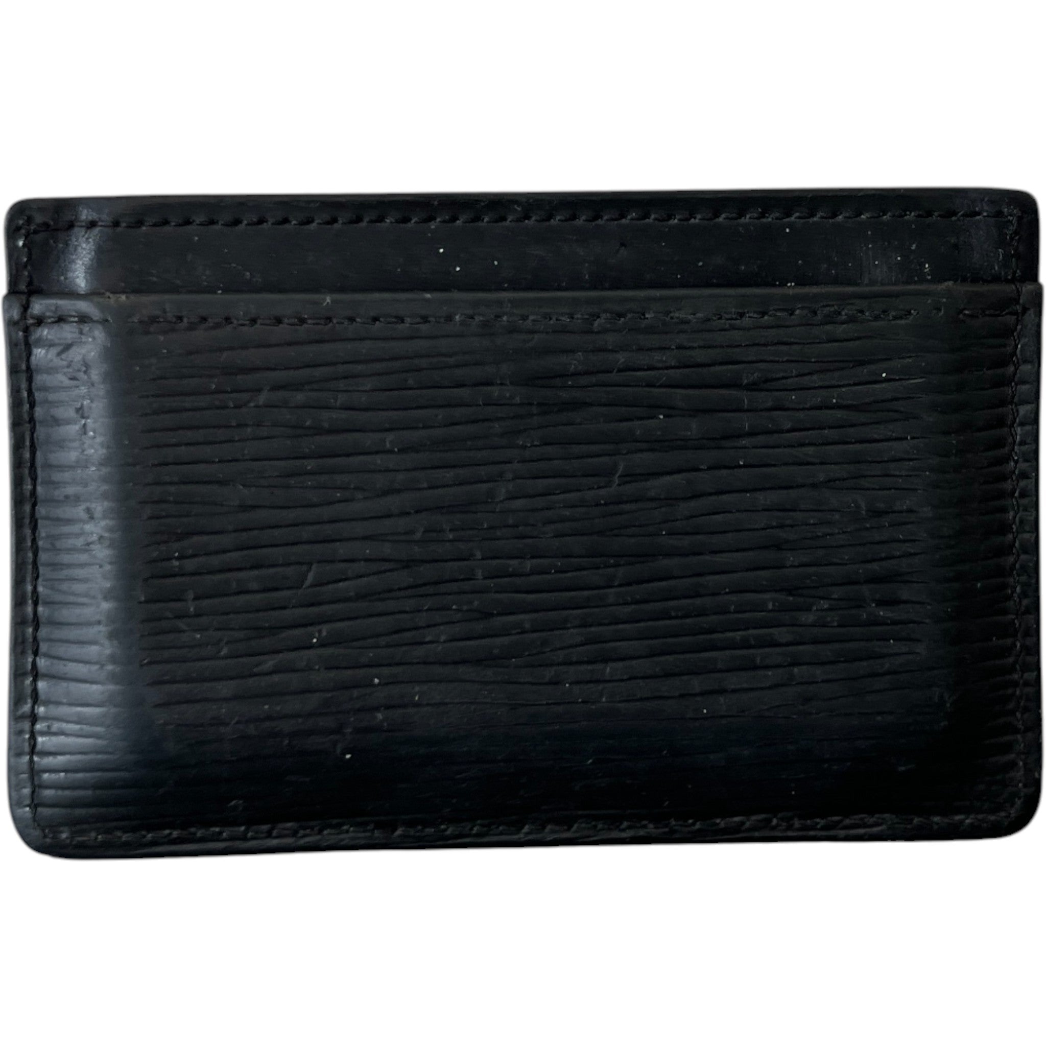 Epi Leather Card Holder Black