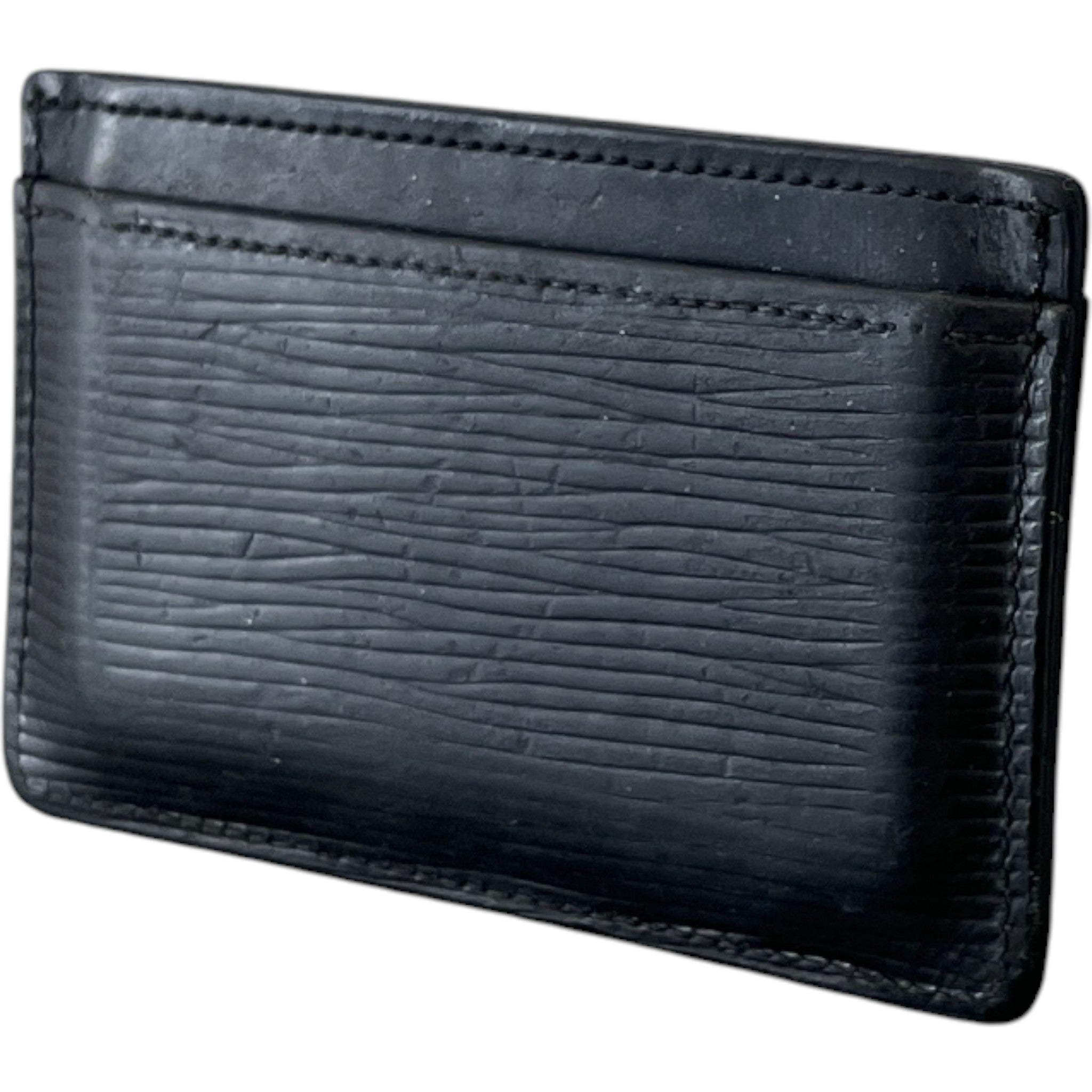 Epi Leather Card Holder Black