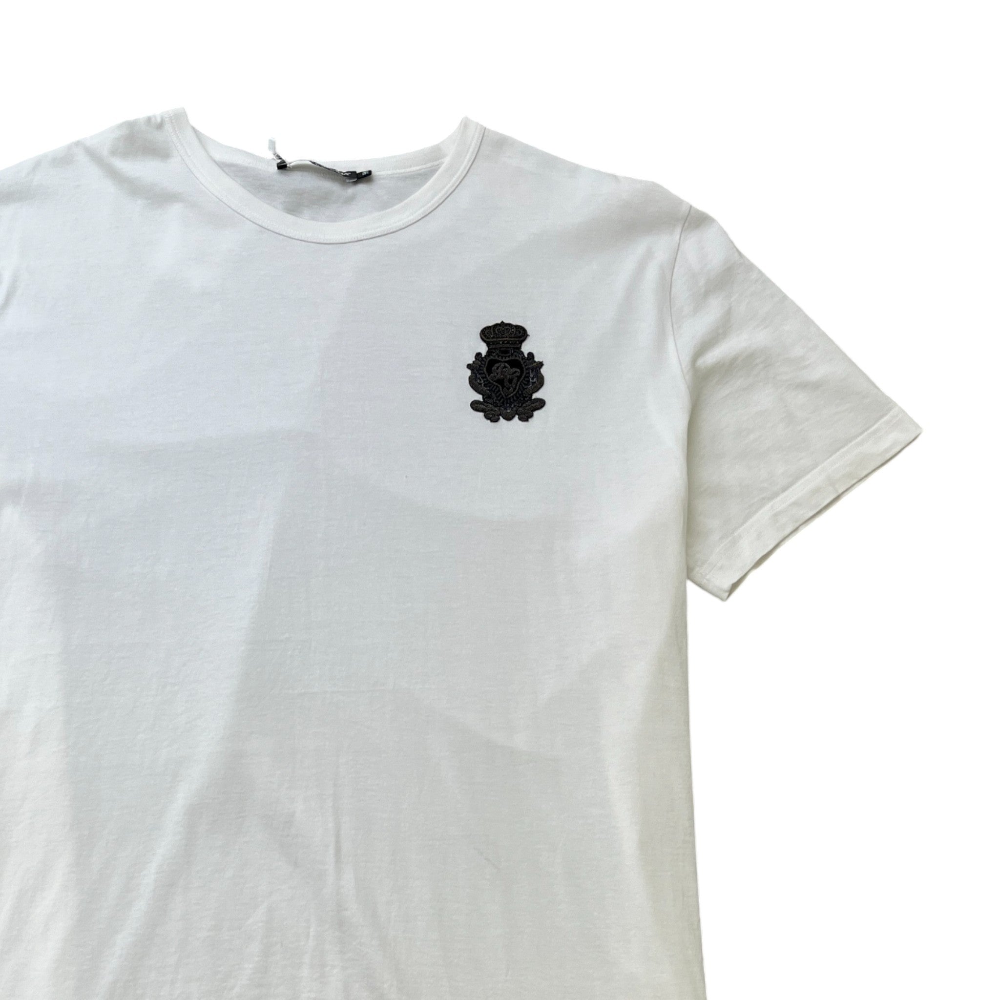 Men's Embroidered Crown Logo T-Shirt White Size XXXL