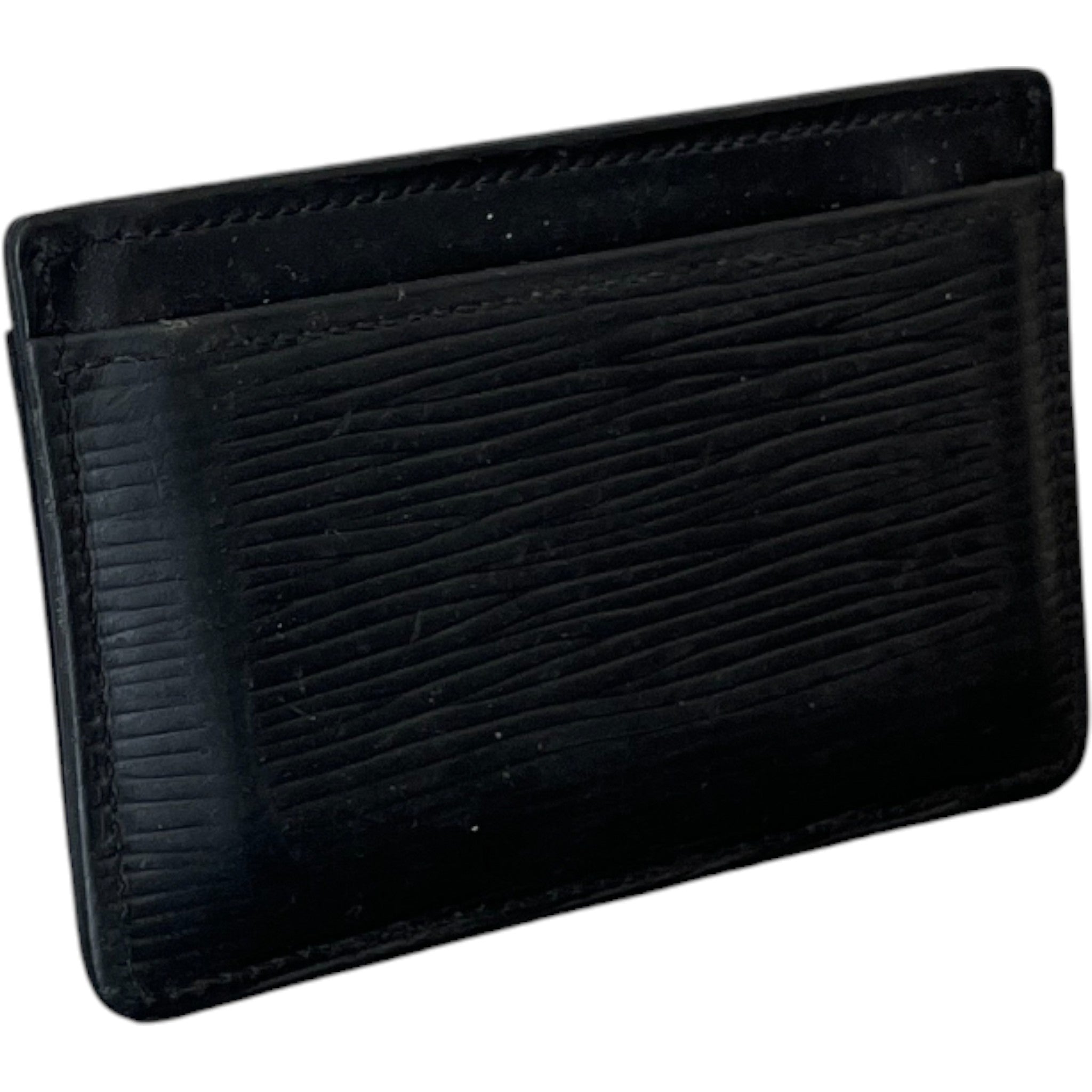Epi Leather Card Holder Black