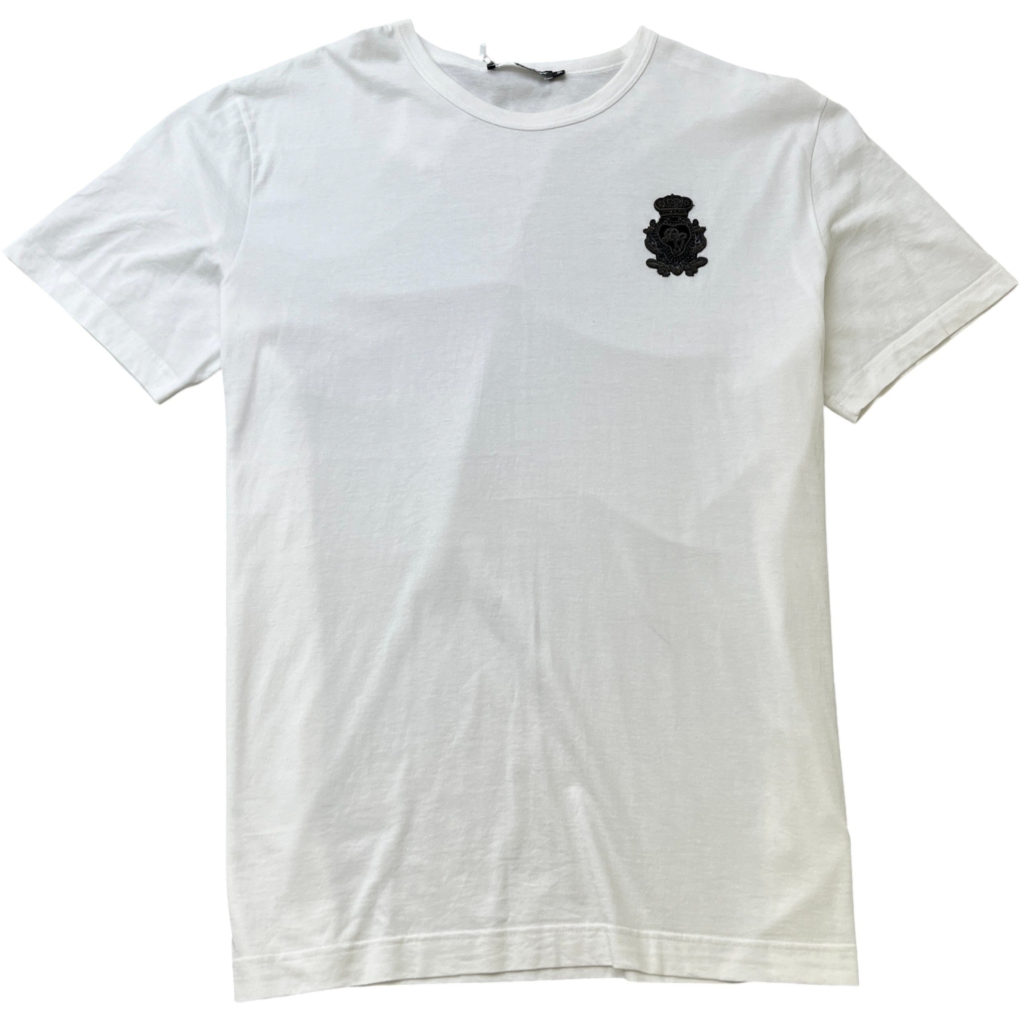Men's Embroidered Crown Logo T-Shirt White Size XXXL