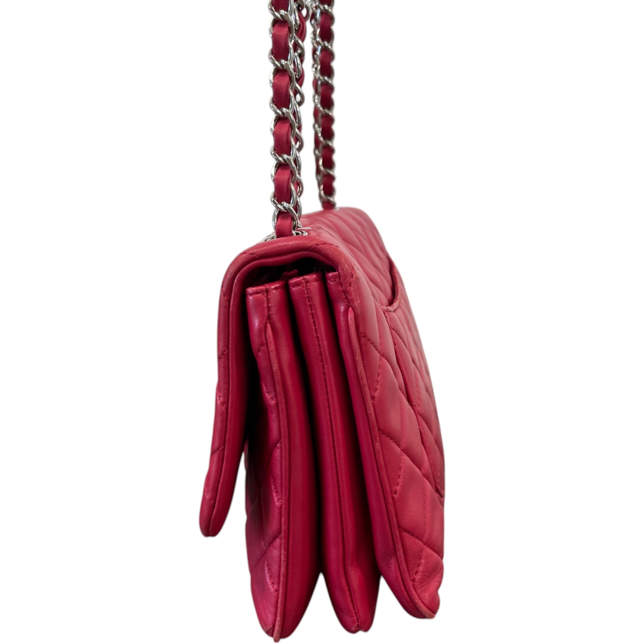 Women's Seasonal Triple Flap Bag Pink