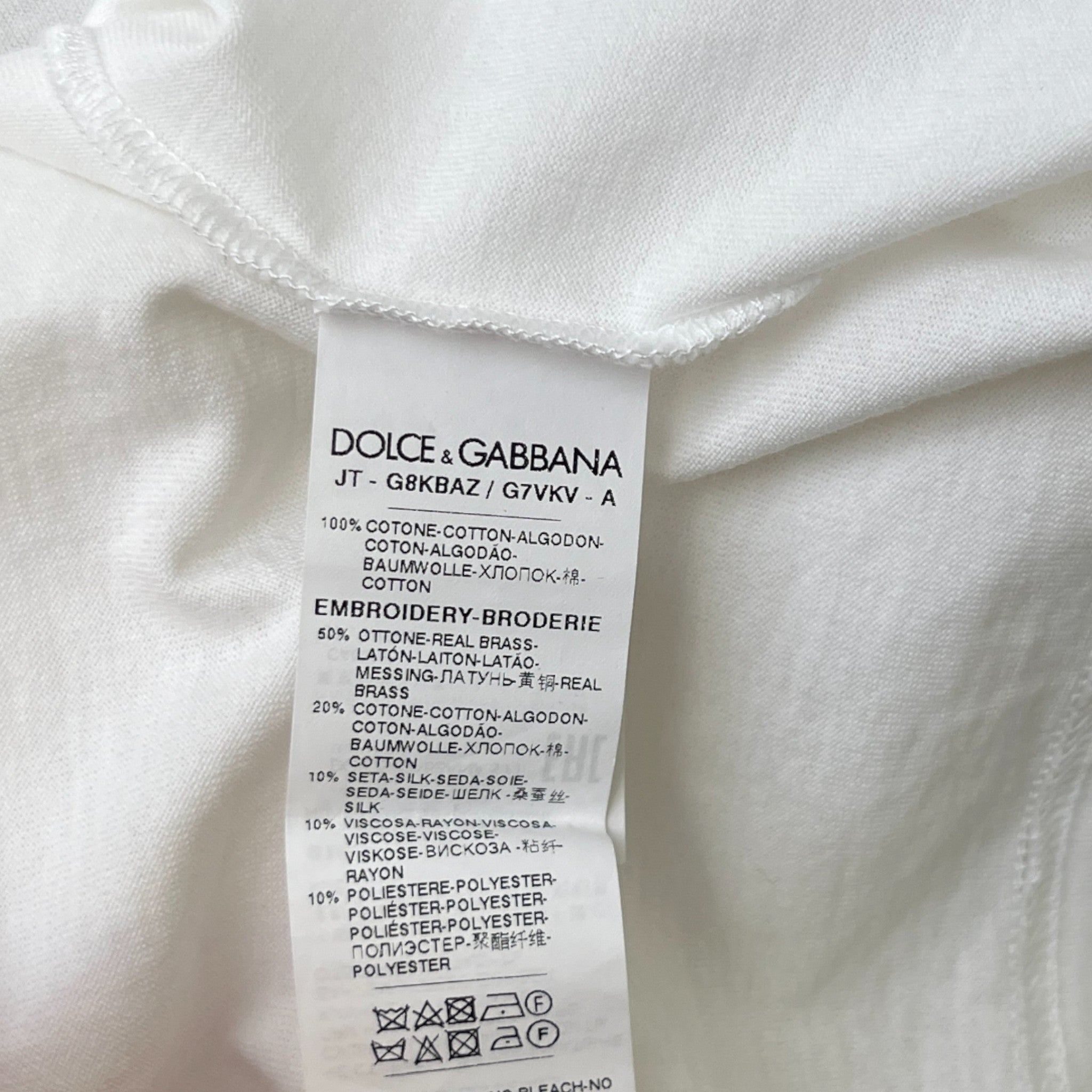 Men's Plaque Logo T-Shirt White Size XXXL