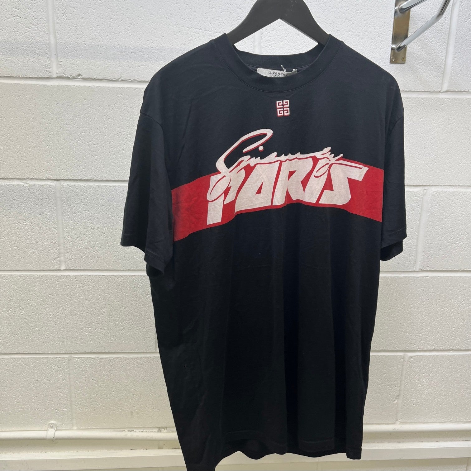 Men's Motocross Print T-Shirt Black Size L