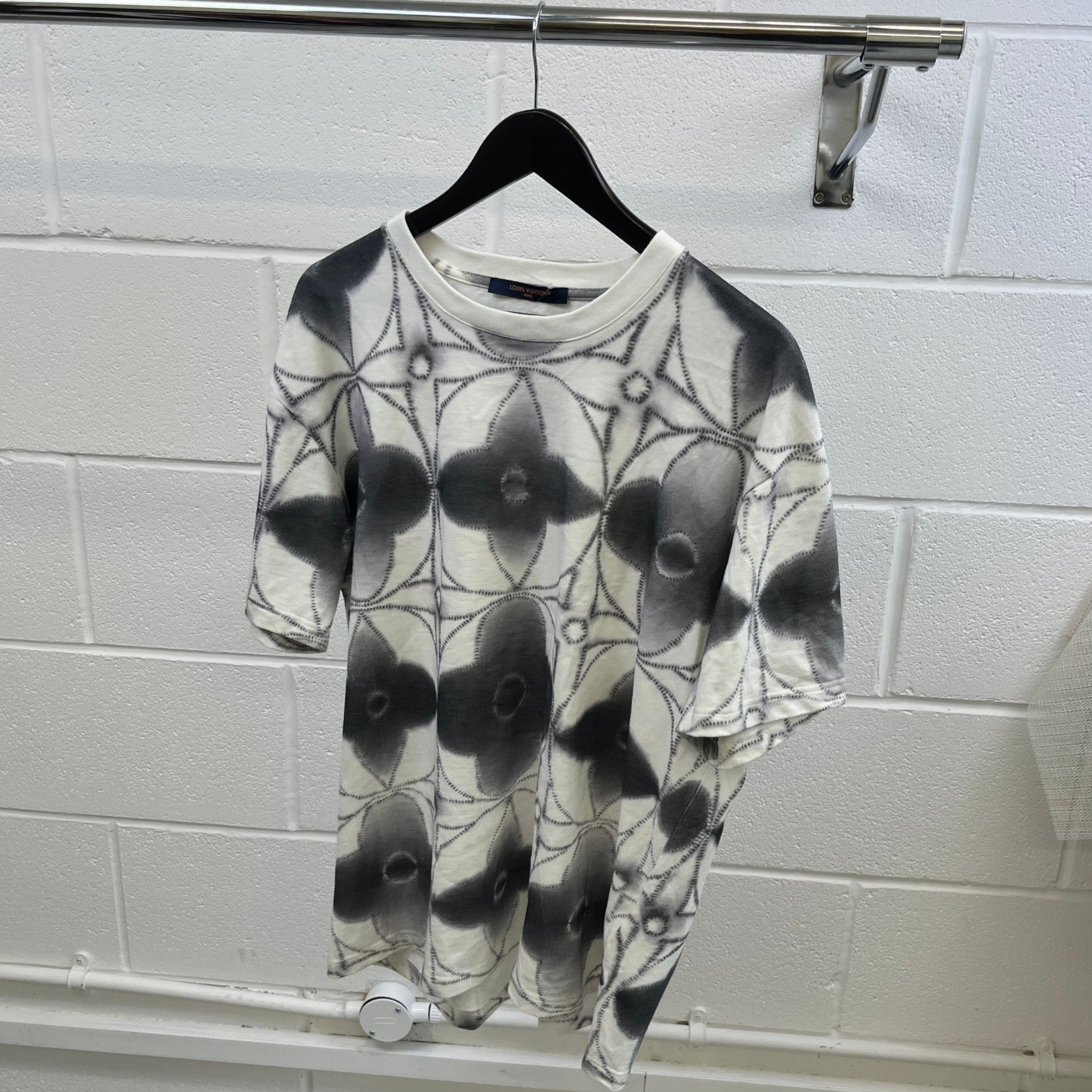 Men's Monogram Tie Dye T-Shirt White Size XL