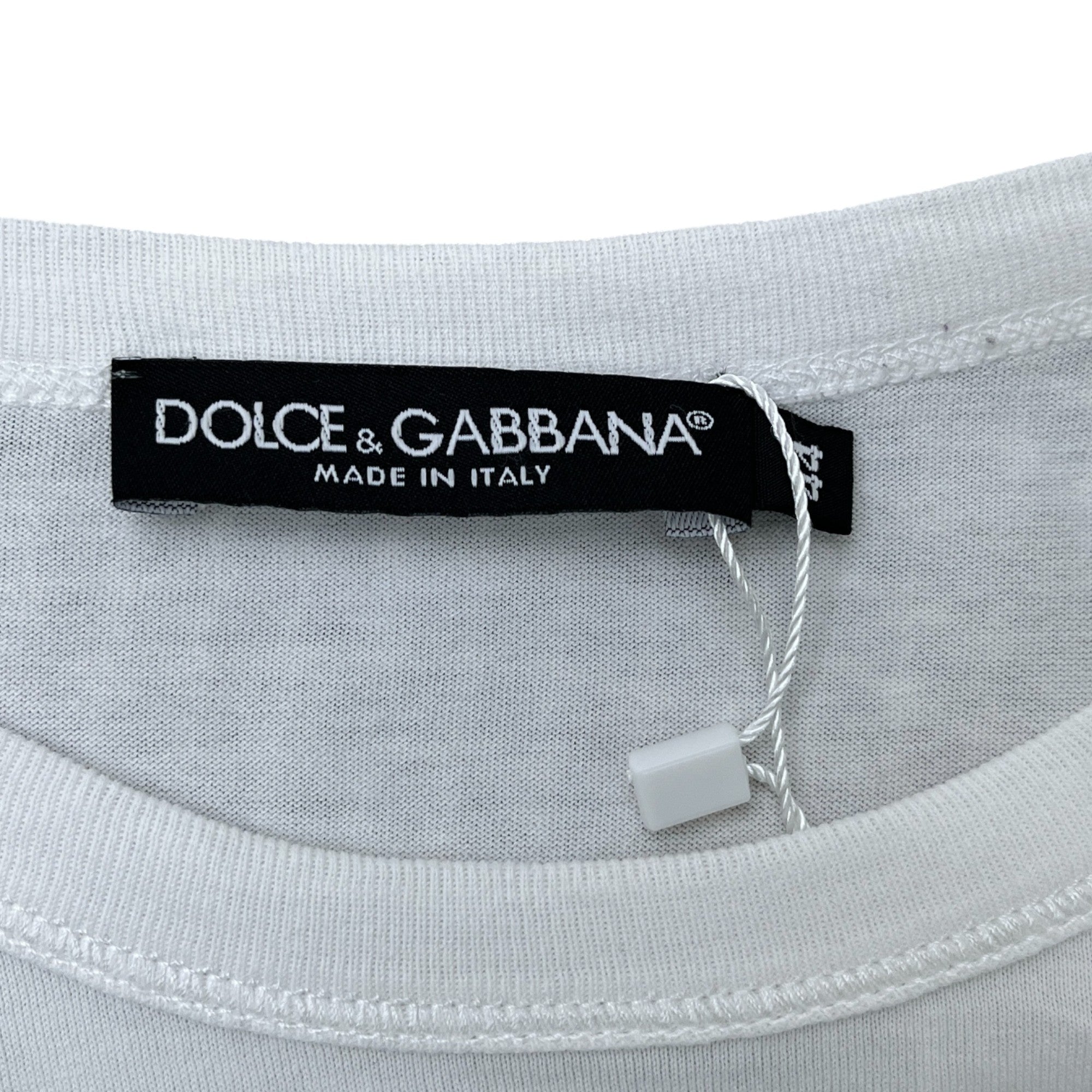 Men's Plaque Logo T-Shirt White Size IT 44 / UK XS