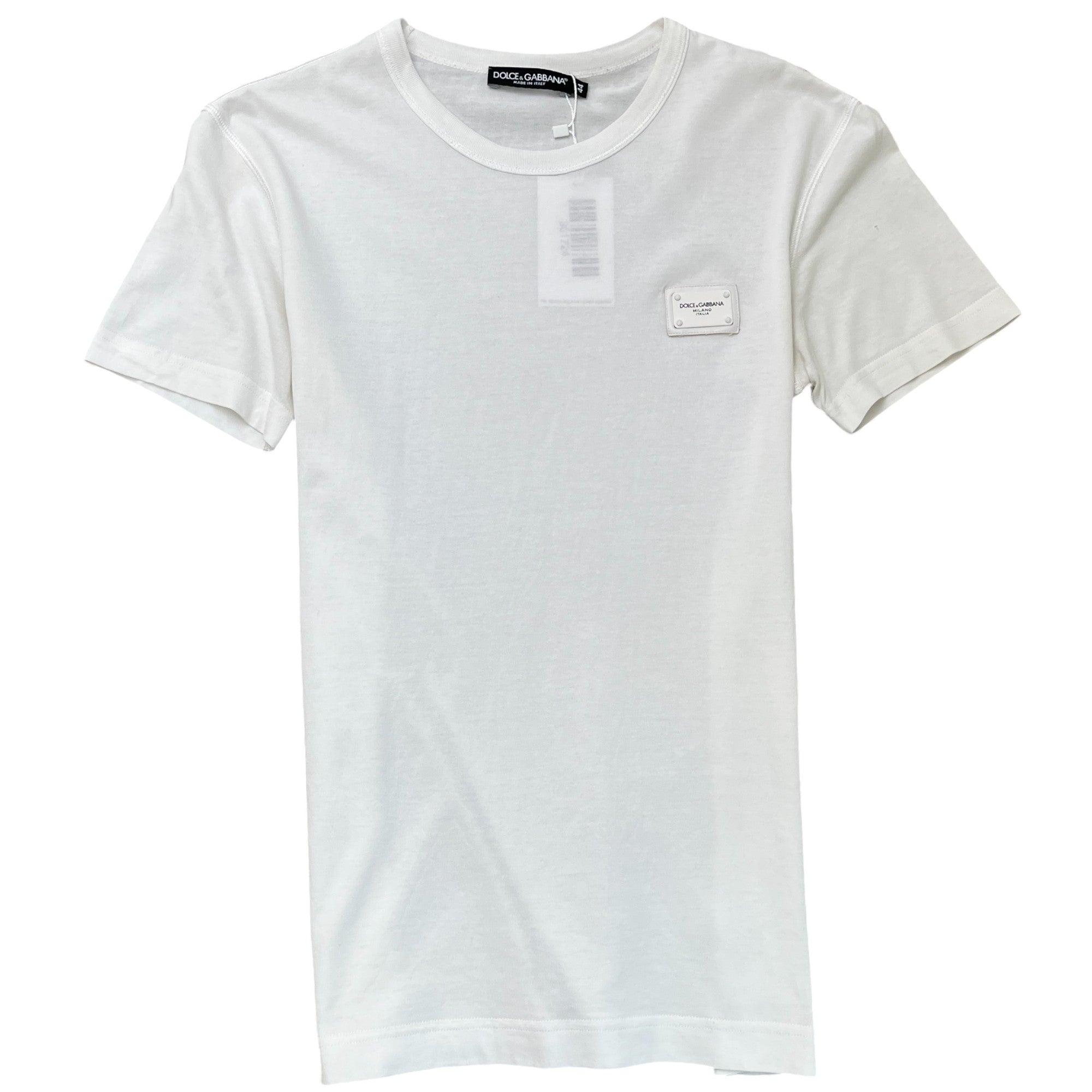 Men's Plaque Logo T-Shirt White Size IT 44 / UK XS