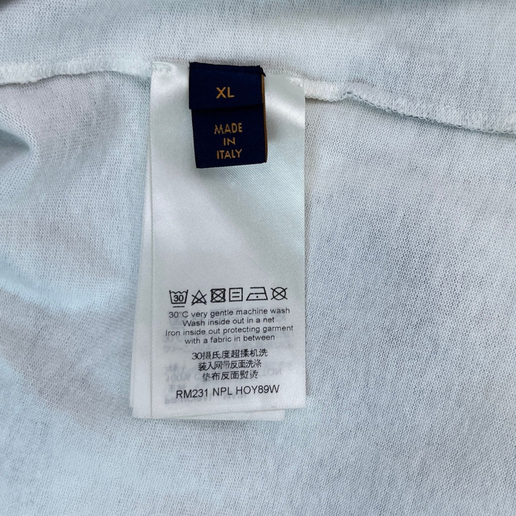 Men's Monogram Tie Dye T-Shirt White Size XL