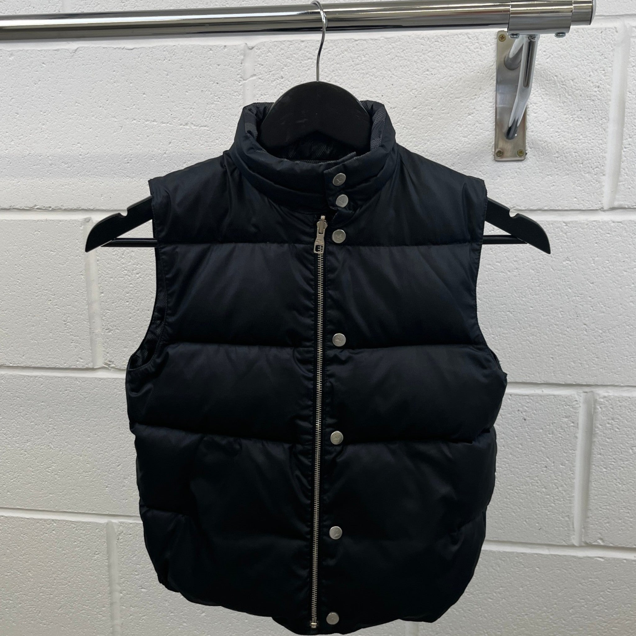 Men's Damier Graphite Boys Age 6 Reversible Gilet Black Size XXS