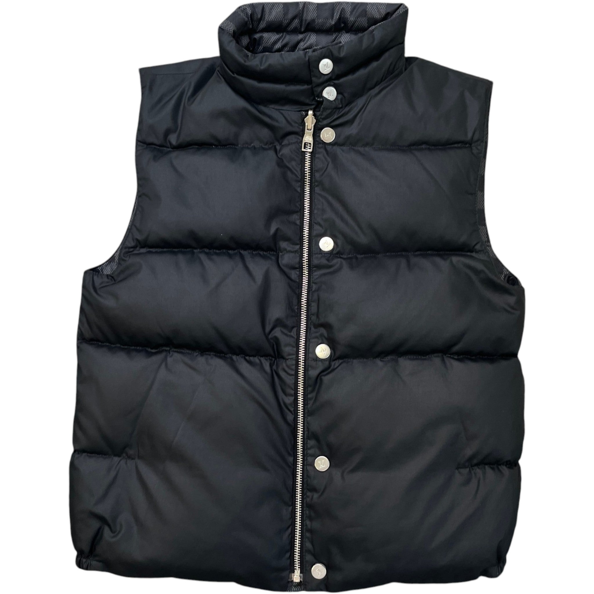 Men's Damier Graphite Boys Age 6 Reversible Gilet Black Size XXS
