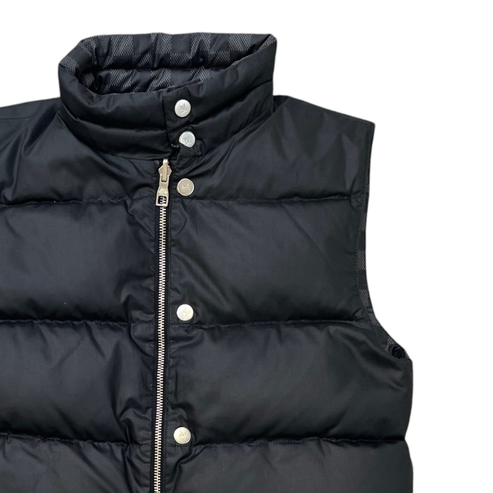 Men's Damier Graphite Boys Age 6 Reversible Gilet Black Size XXS