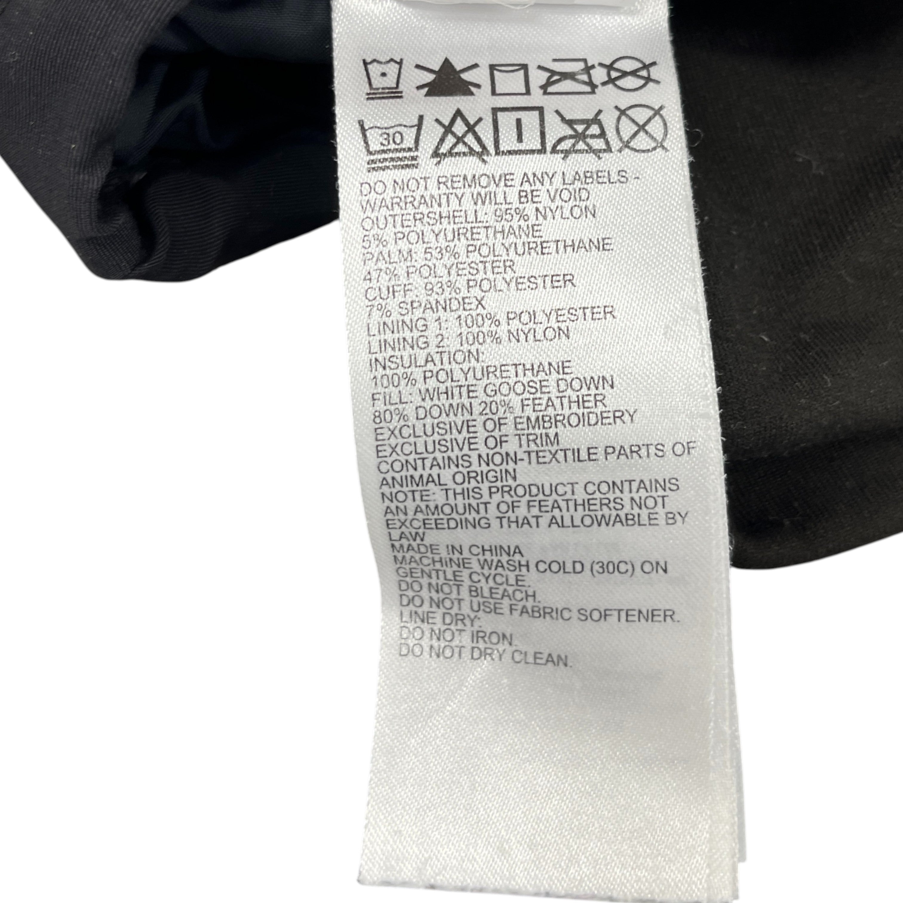 Men's Arctic Down Gloves Black Size M