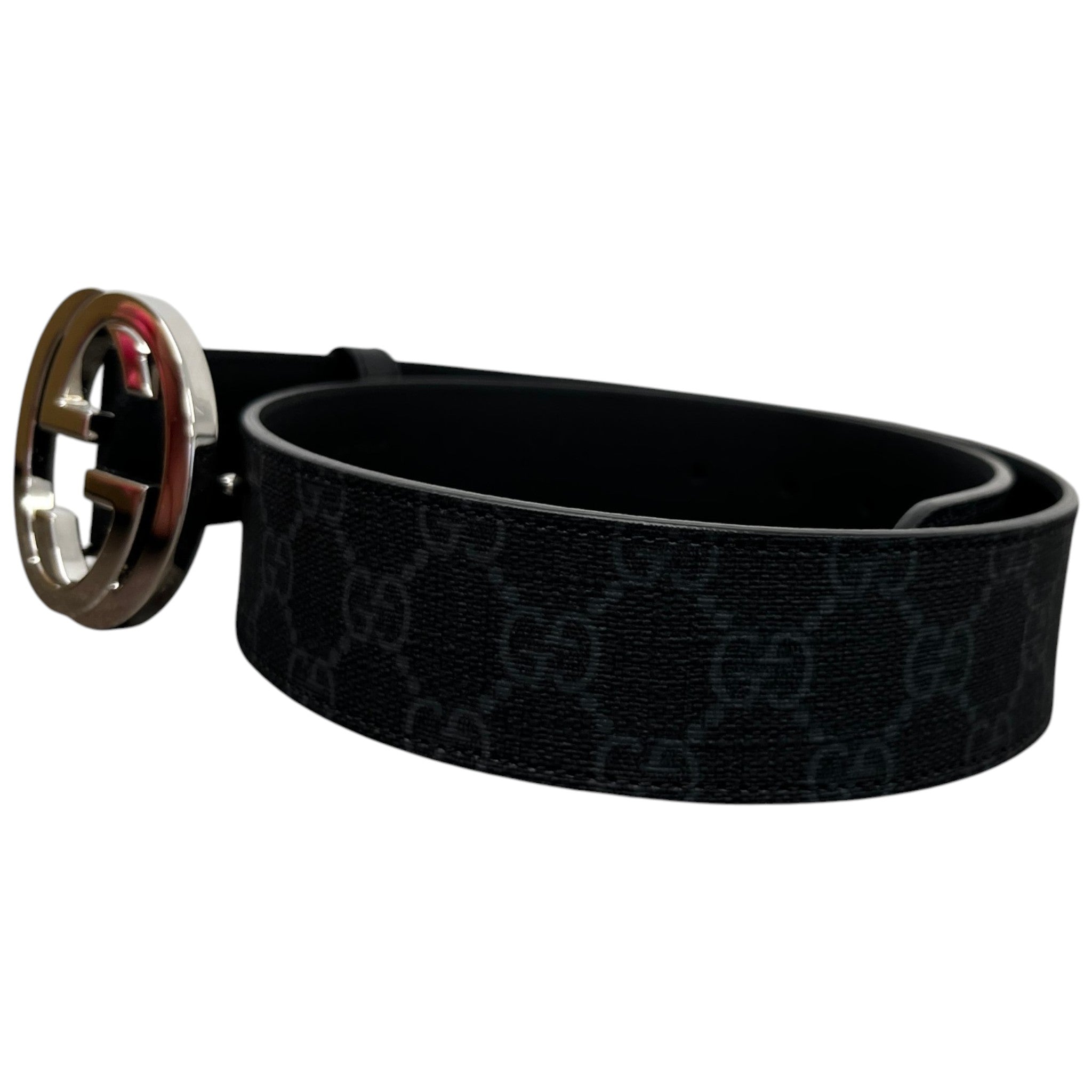 Men's Interlocking G Belt Black Size Waist 32"