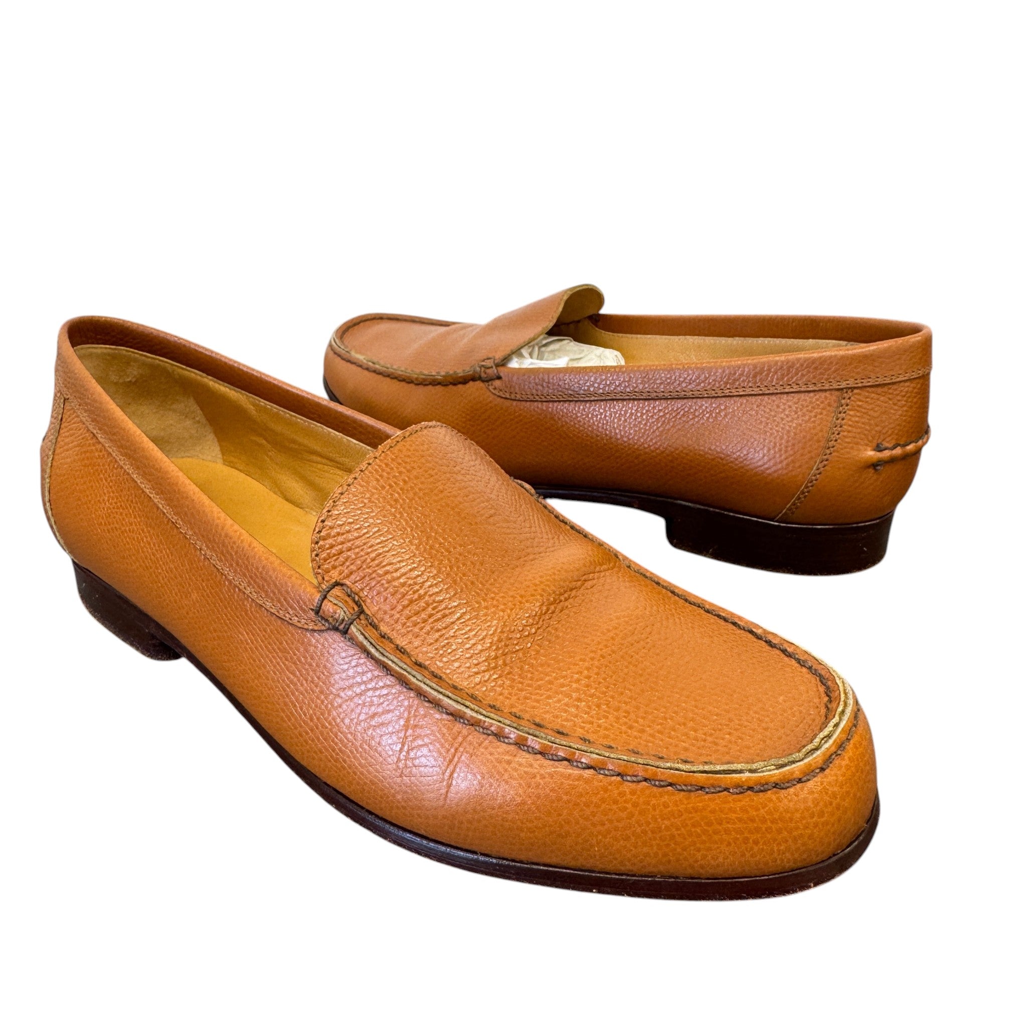 Women's Leather Loafers Brown Size EU 38 / UK 5